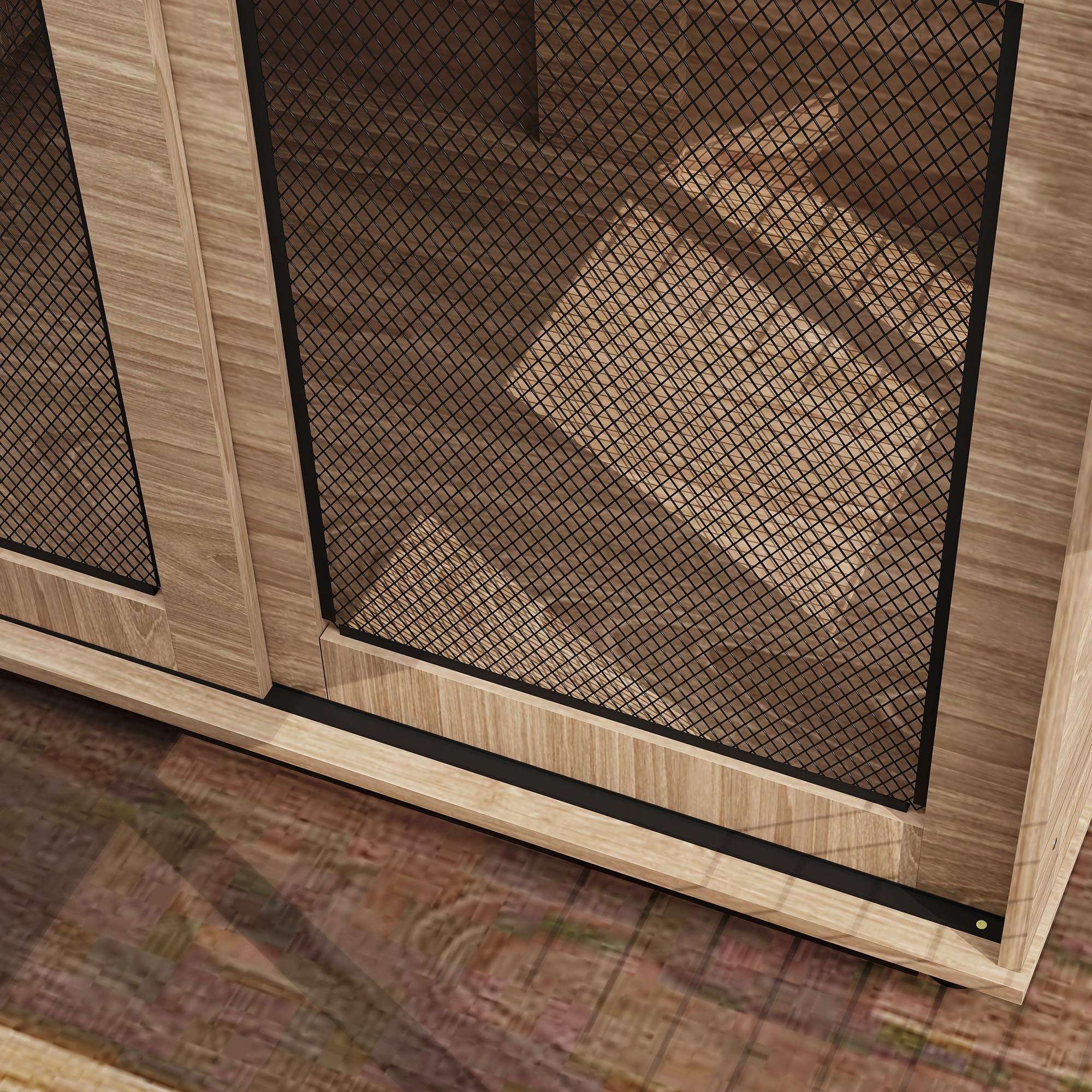 PawHut Dog Crate Furniture with Sliding Door for Medium Dogs, Brown 9