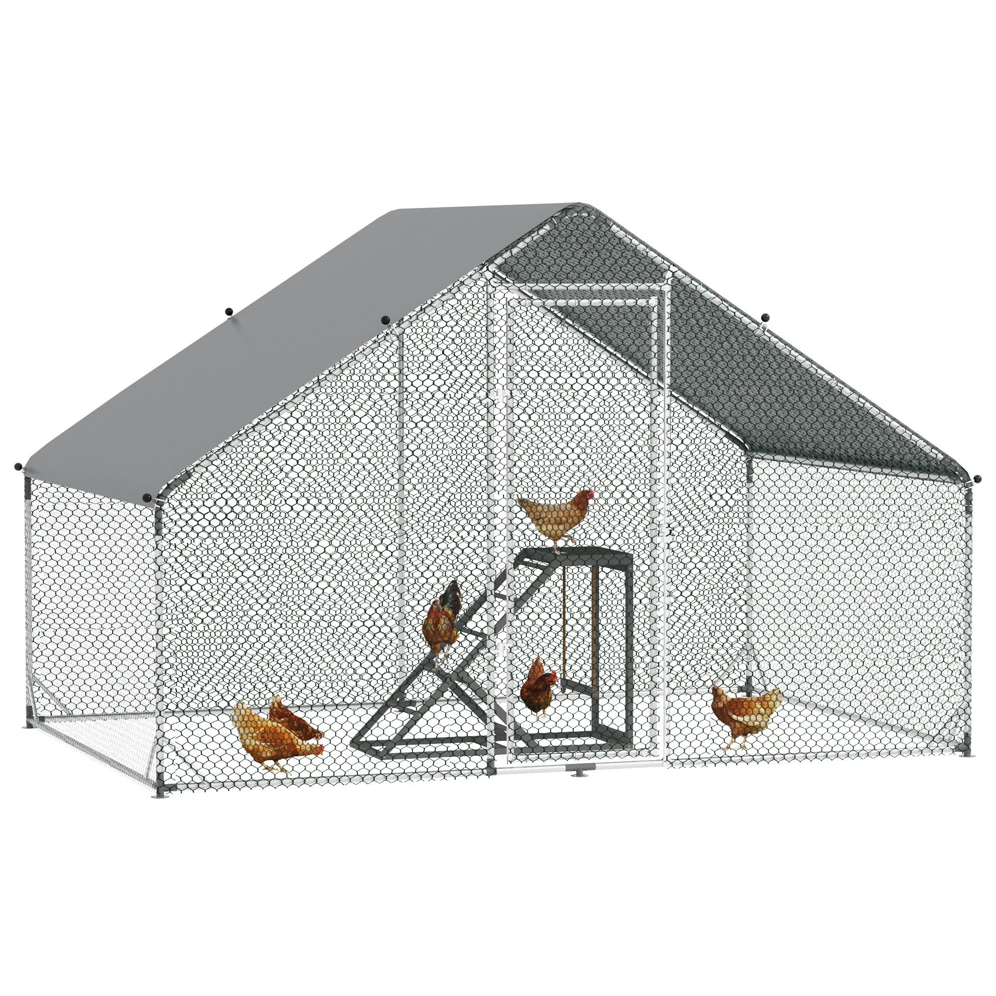 PawHut 5 Tier Large Hamster Cage on Wheels with 17 cm Deep Tray, Storage Shelf for Syrian, Gerbil, Rats
