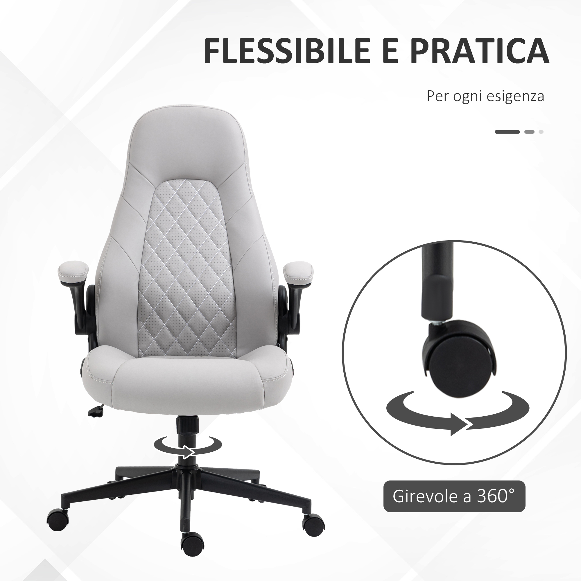 FineBuy Sedia Ufficio Vera Pelle Nero Poltrona Scrivania Ergonomica | Design Sedia con Ruote & Braccioli | Sedia Girevole Imbottita Studio