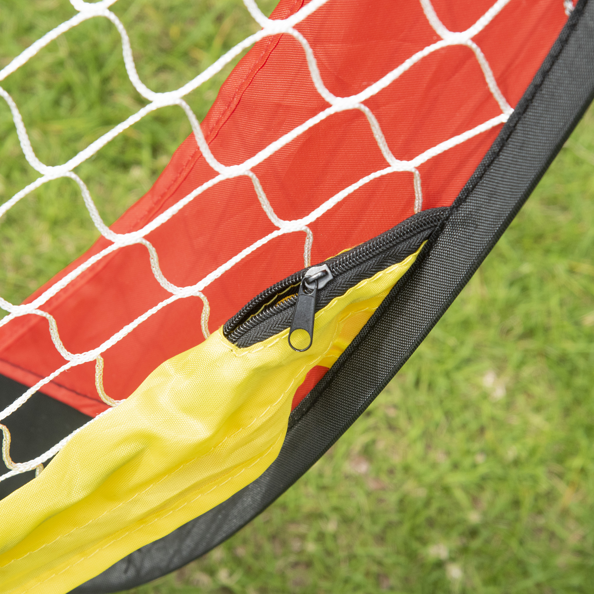 HOMCOM Fußballtor 2er Set Klappbar Fussballtore mit Metallrahmen für