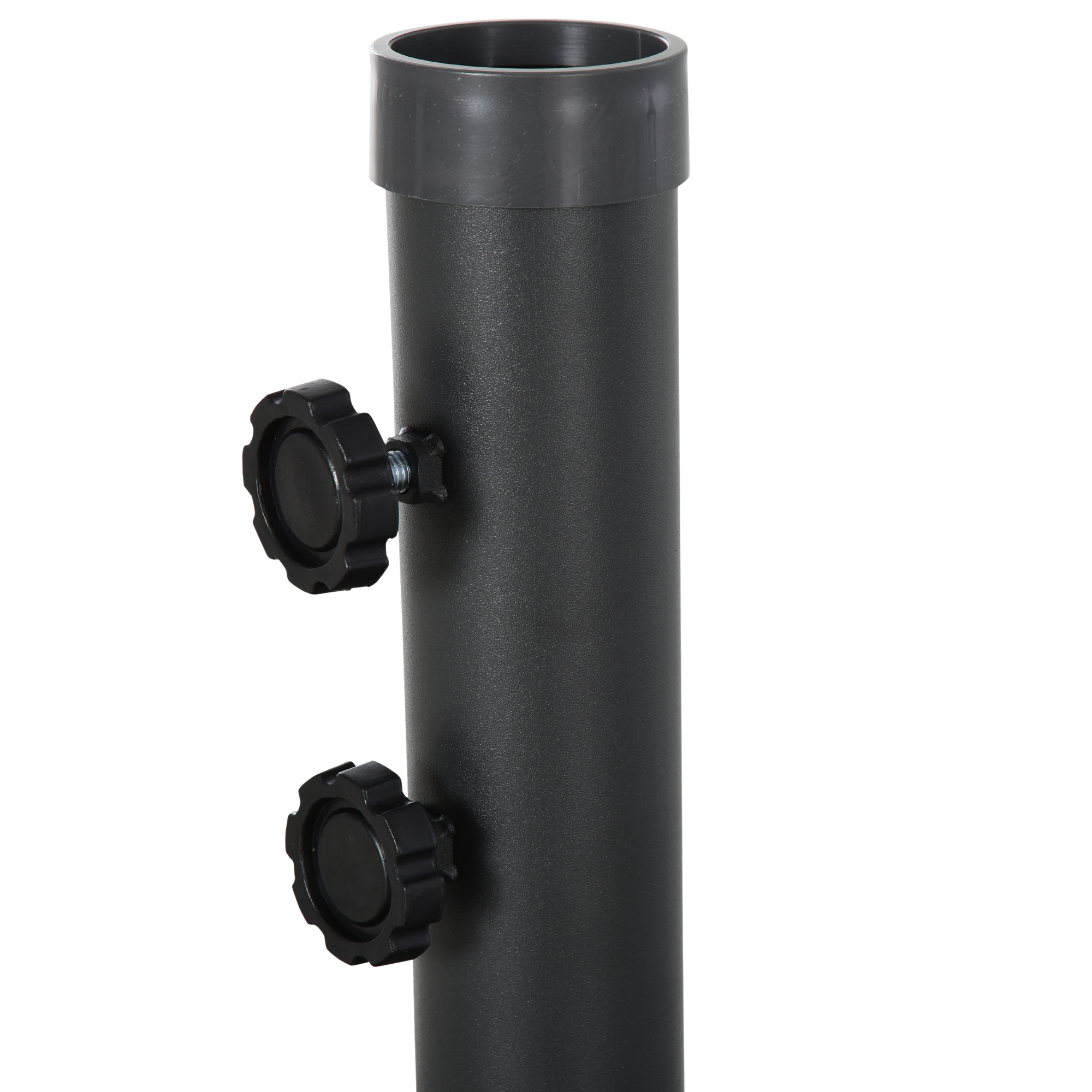 Base Per Ombrellone Outsunny In HDPE, 4 Pezzi Riempibili Con Acqua O Sabbia, Connettori Inclusi, 104x104 Cm, Nera