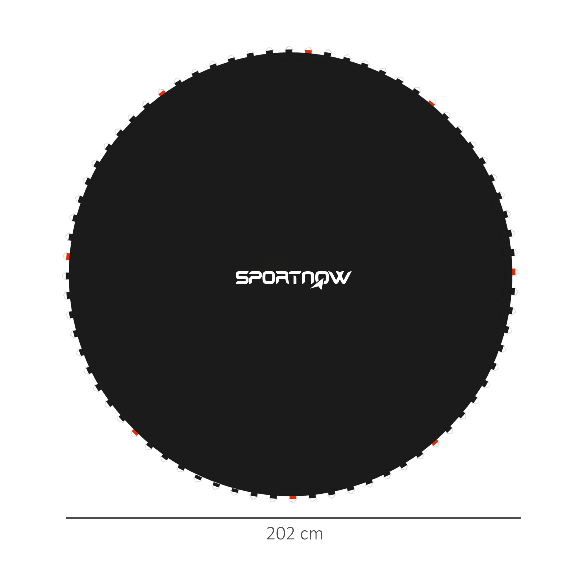 SPORTNOW Trampoline Replacement Mat with Spring Pull Tool, 42 V-Hooks, for 8ft Trampoline using 14cm Springs, Black 3