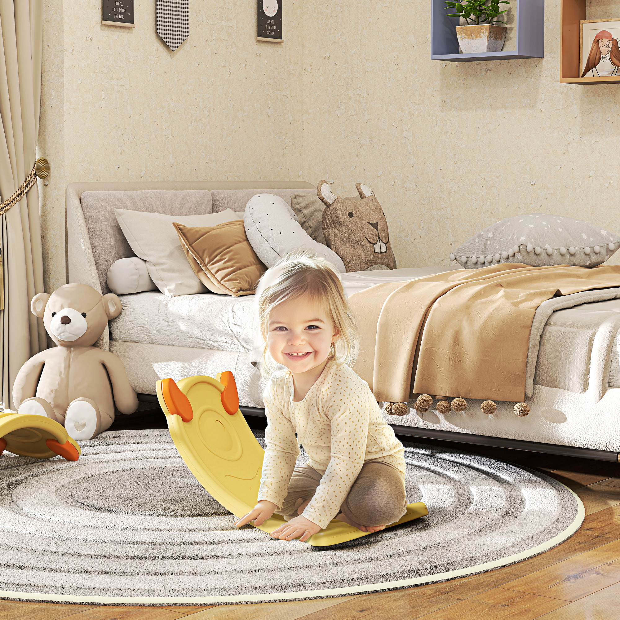 AIYAPLAY Balance Board for Kids Balance Training & Sensory Play, Yellow 2