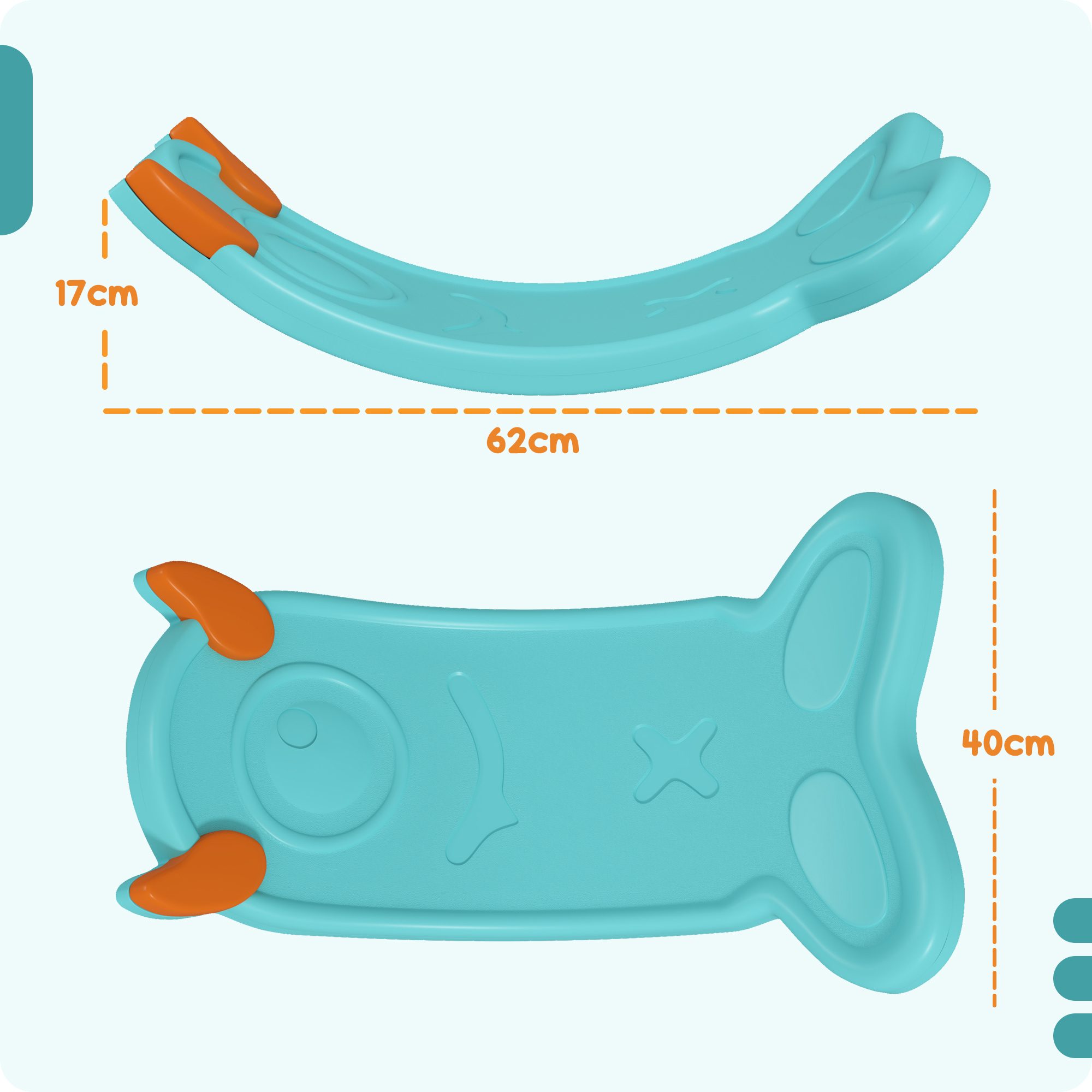 AIYAPLAY Balance Board for Kids Balance Training & Sensory Play, Light Blue 3