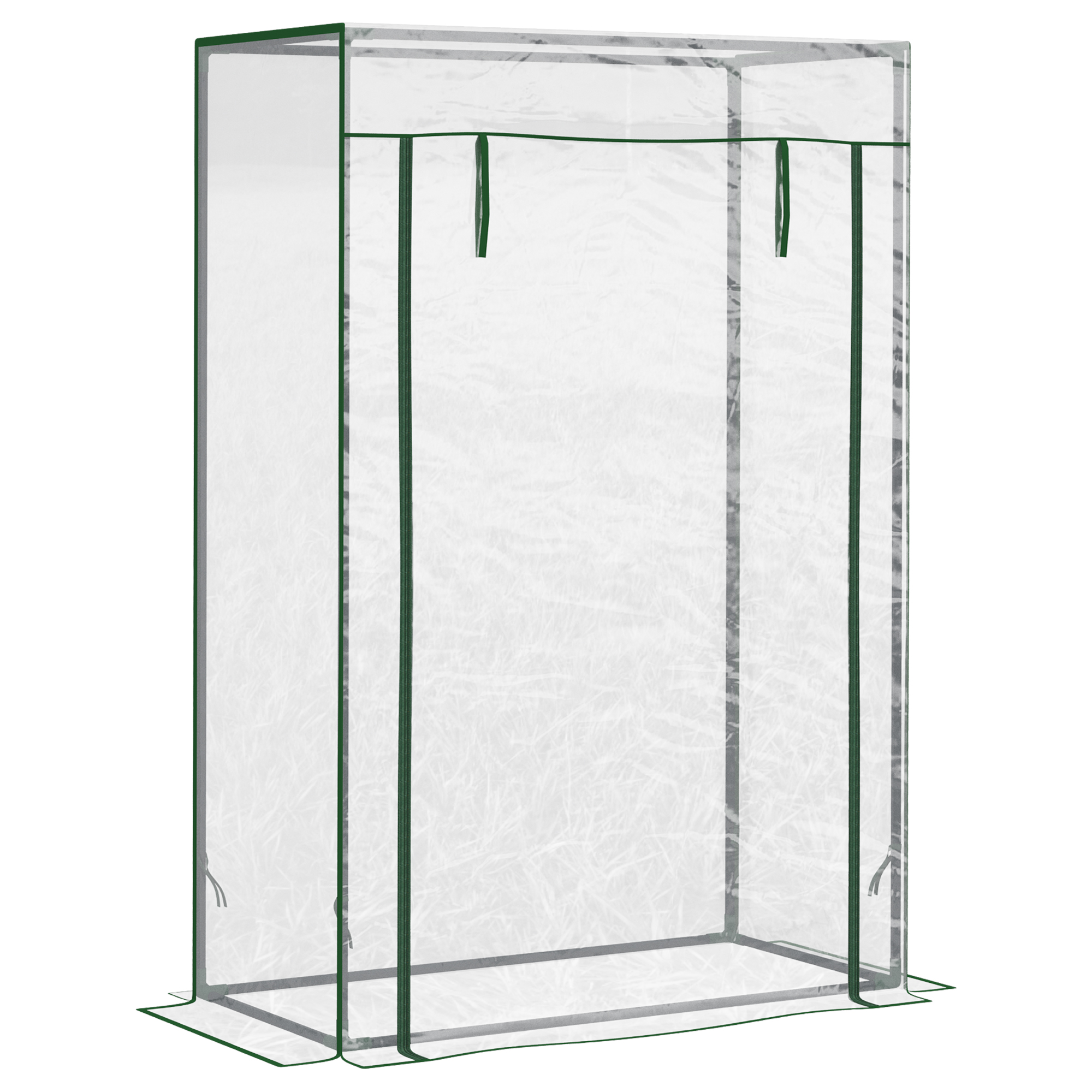 Product photograph of Outsunny Greenhouse With Steel Frame Pvc Cover Roll-up Door For Outdoor Backyard Balcony Garden 100 X 50 X 150cm Transparent Aosom Uk from Aosom UK