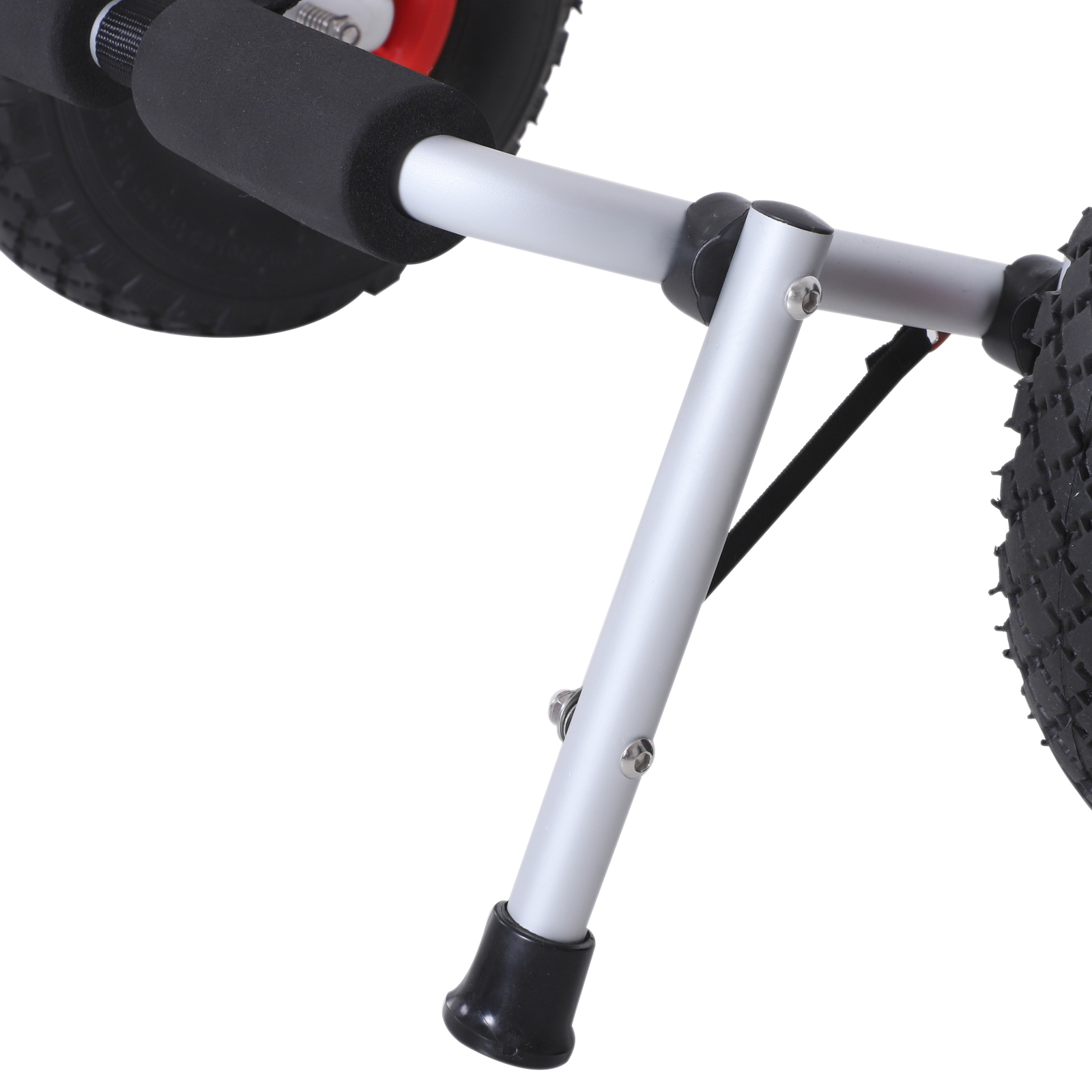 Chariot De Transport Kayak Pliable Aluminium - Capacité 100 Kg - 2 Roues PU 23 Cm - Sangles Inclues - Léger 3,1 Kg - 4