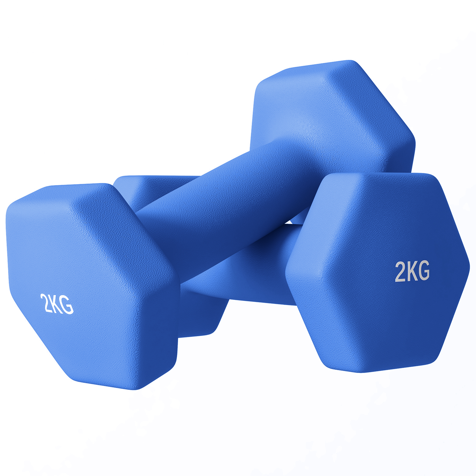 SPORTNOW x 2kg Hexagonal Dumbbells Weights Set with Non-Slip