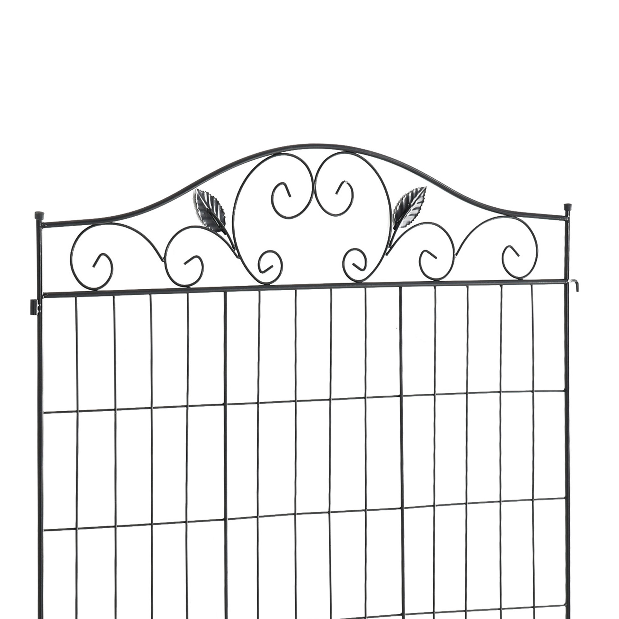 Outsunny Garden Decorative Fence 4 Panels 44in x 12ft Metal Wire