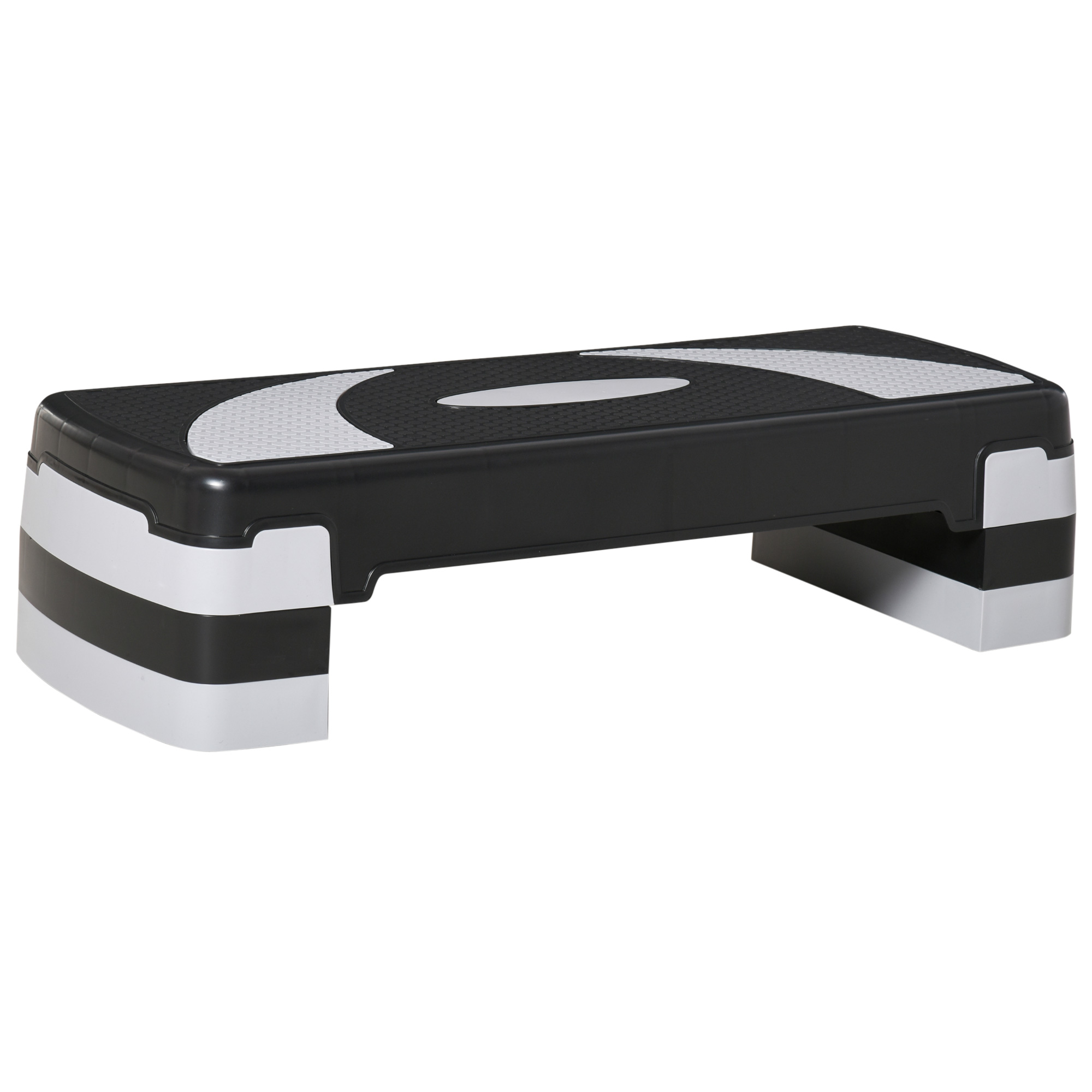 HOMCOM Step de Aeróbic Fitness con Altura Ajustable 3 Niveles para Ejercicio de Gimnasia y Carga hasta 150kg   Aosom España