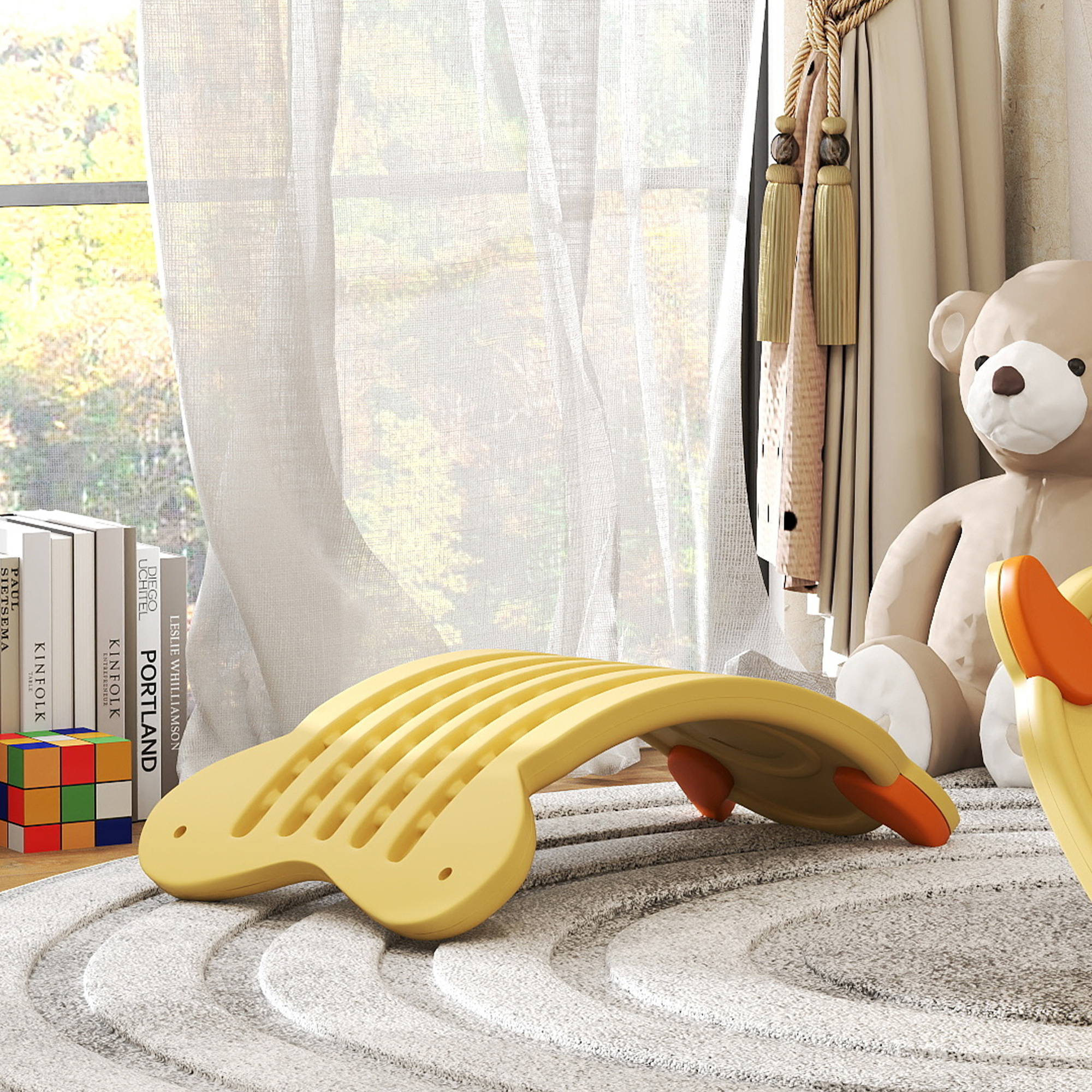 AIYAPLAY Balance Board for Kids Balance Training & Sensory Play, Yellow 9