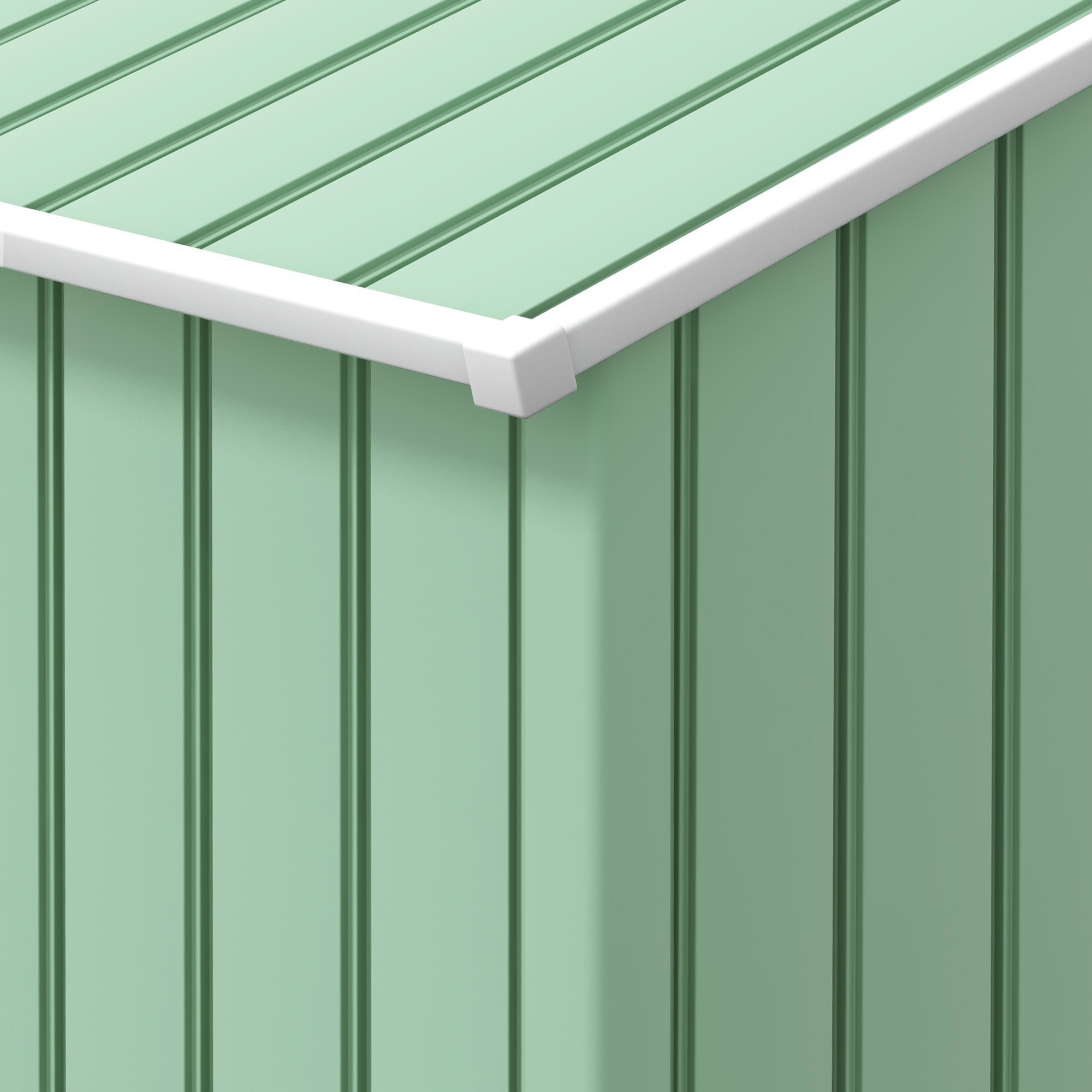 Outsunny 7 x 4ft Metal Garden Shed, Outdoor Storage Tool House with Ventilation Slots, Foundation Kit and Lockable Double Doors, Light Green 9