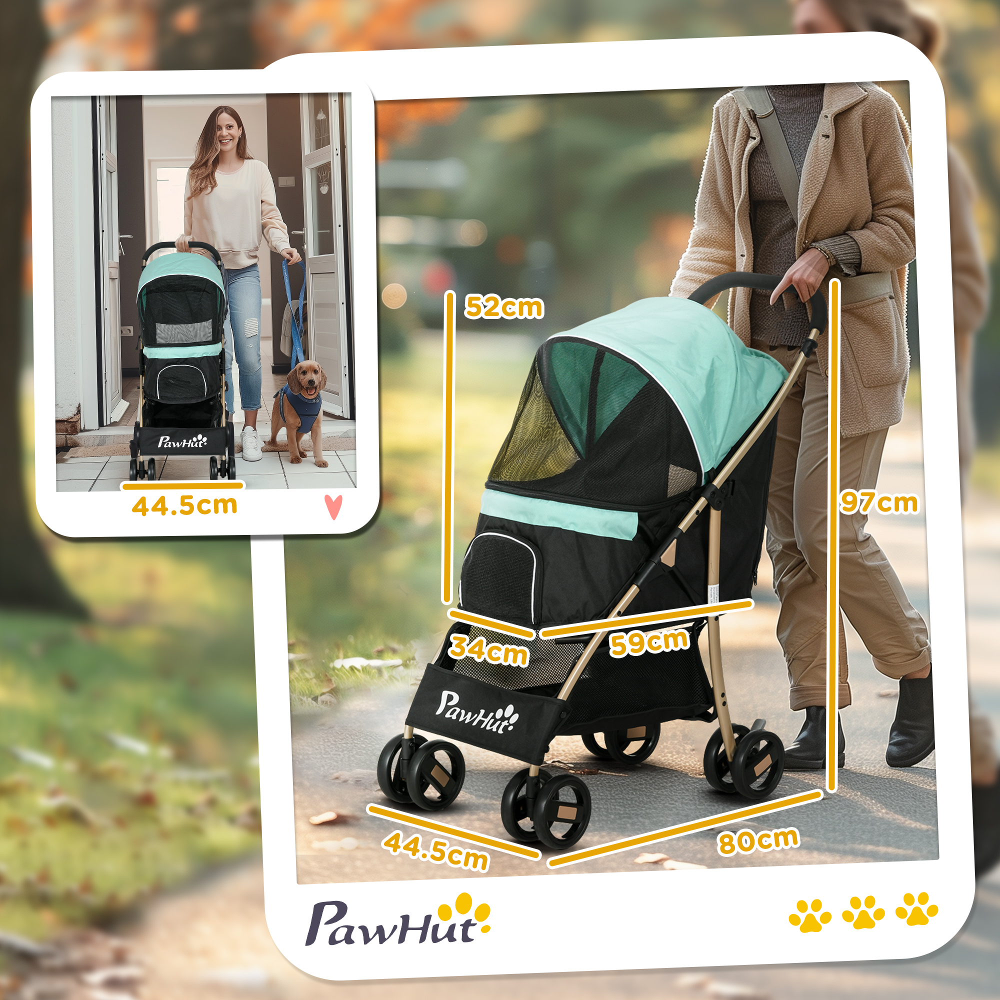 Passeggino Compatto Pieghevole Blu – Fino A 25kg, Reclinabile, Con Luce, Musica, Portabicchieri E Cappottino Antipioggia, UPF 50+