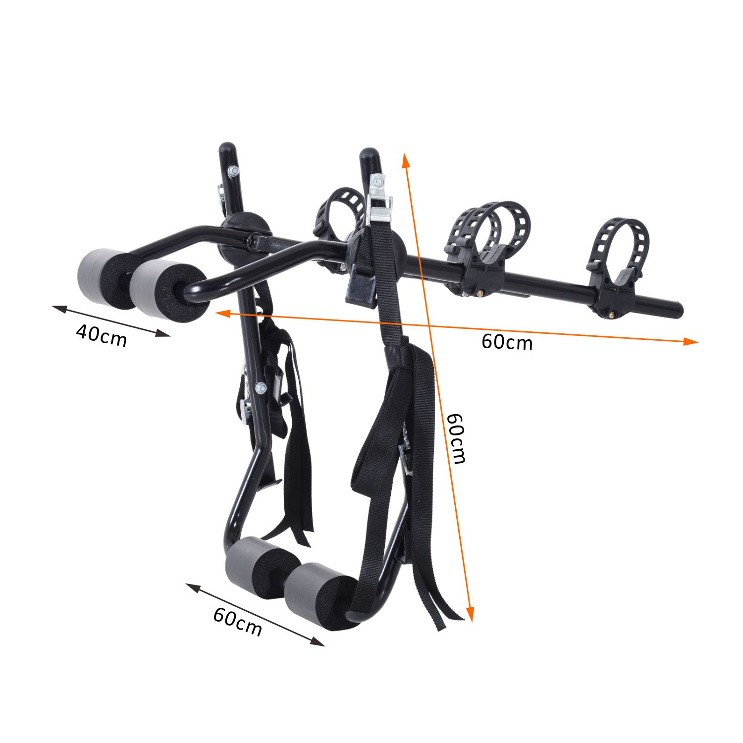 Outsunny Bicycles Car Carrier Rack-Black