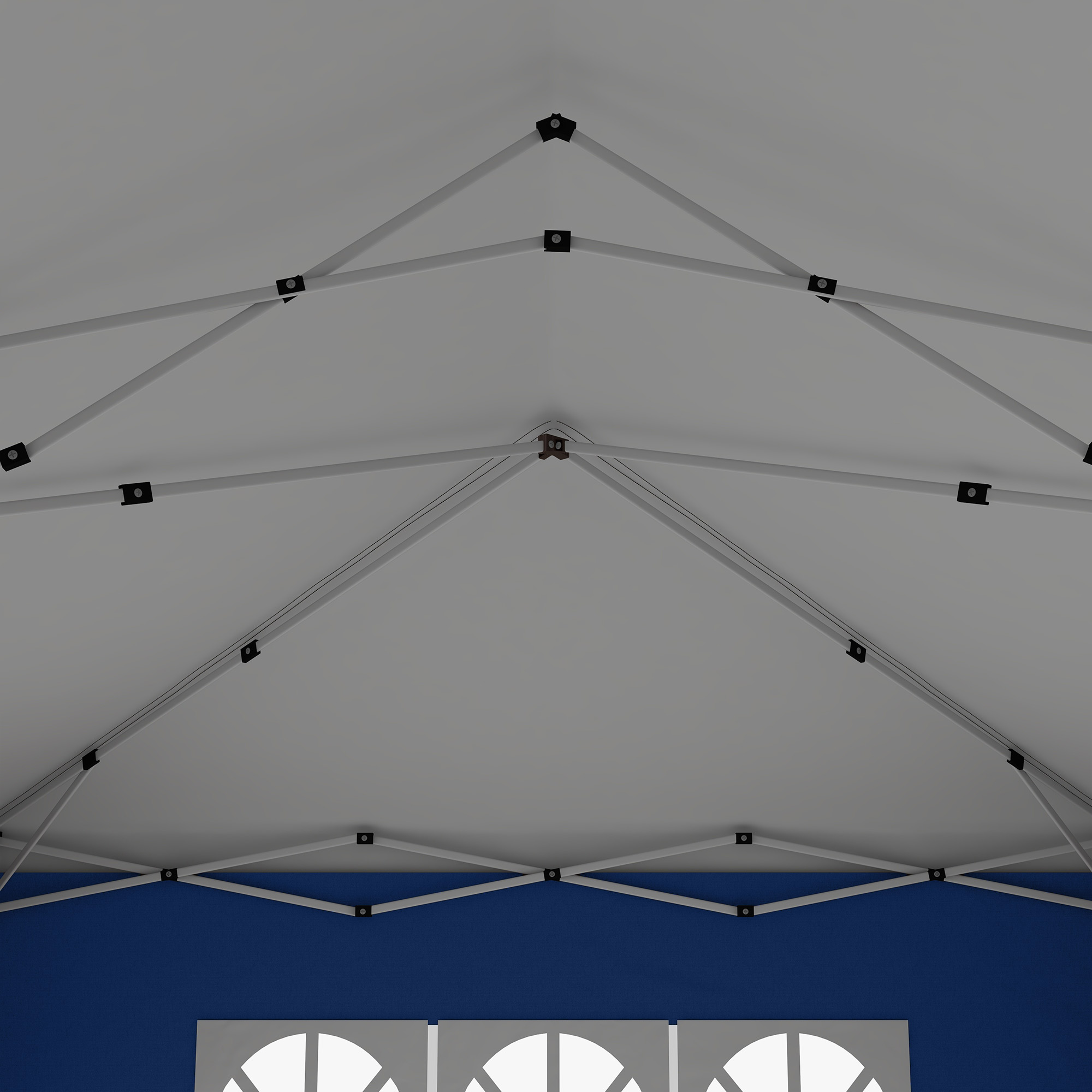 Outsunny 3 x 6 m Garden Pop Up Gazebo, Wedding Party Tent Marquee, Water Resistant Awning Canopy with Sidewalls, Windows, Carry Bag, Blue 8