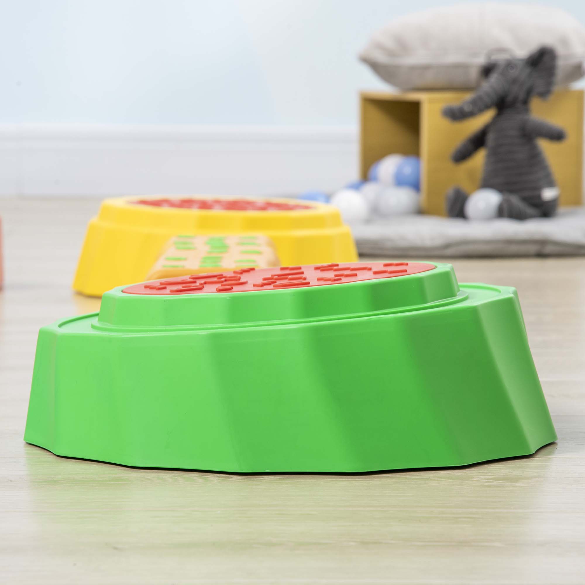 Outsunny Eight-Piece Kids Stepping Stones, with Non-Slip Surface & Bottom, for Toddlers Multicoloured 8