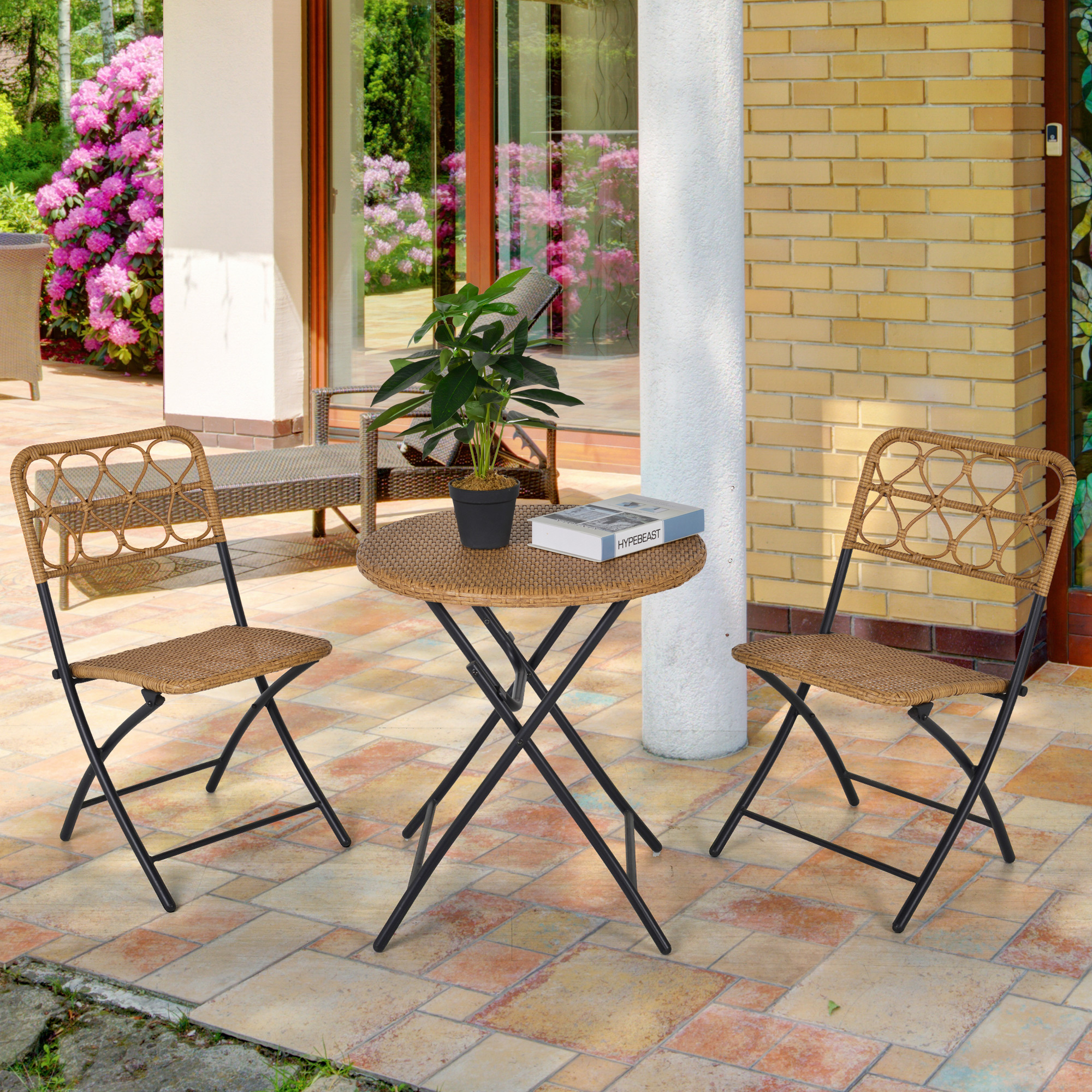 Kit de réparation en plastique, rotin tressé pour extérieur, jardin, terrasse, banc, chaise, table (gris