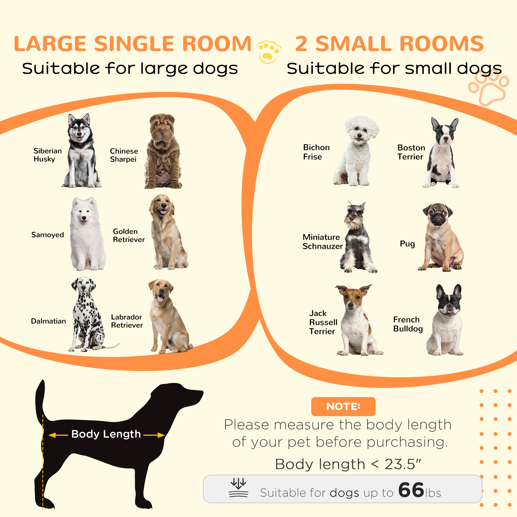 PawHut Dog Crate Furniture for Small and Large Dogs, with Movable Divider White 8
