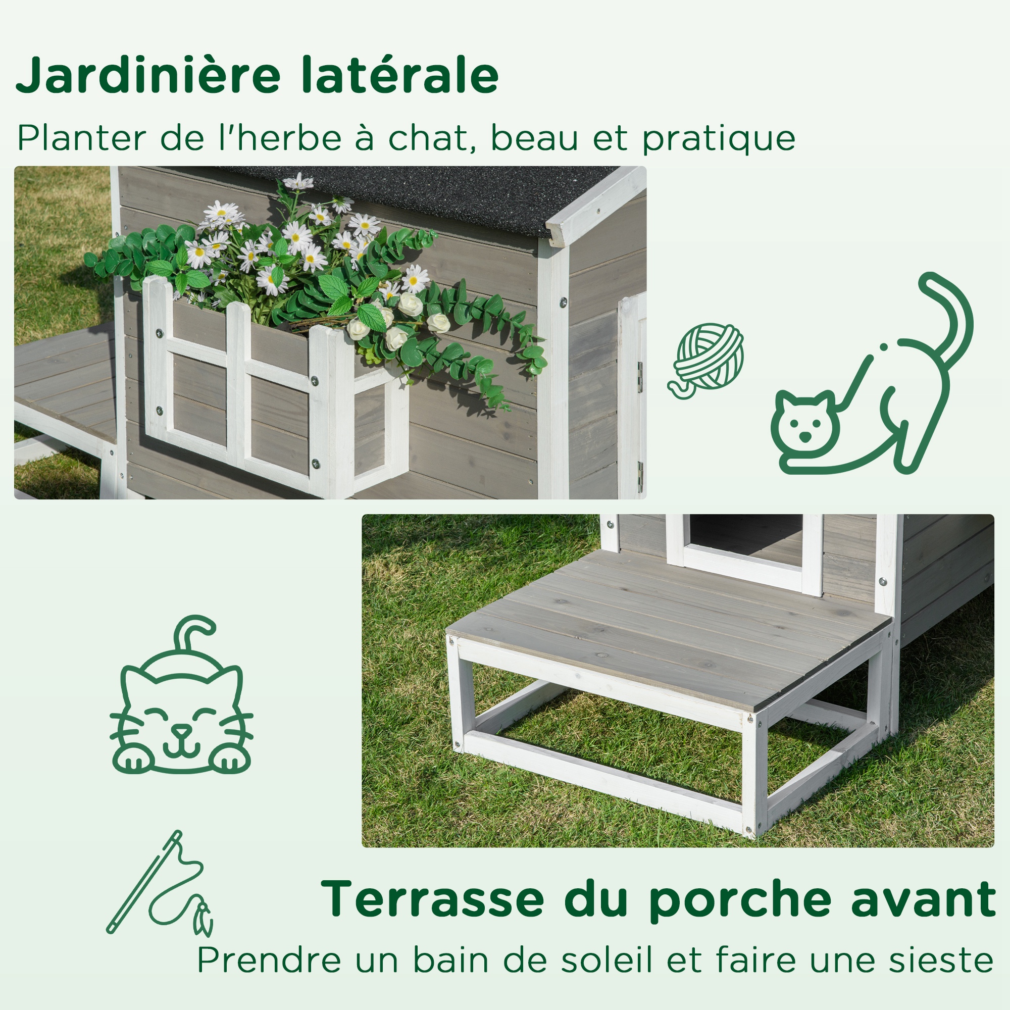 Niche Pour Chat Extérieur Imperméable Et Isolée - Taille S Ou L, Pliable, Idéale Jardin, Terrasse, Garage