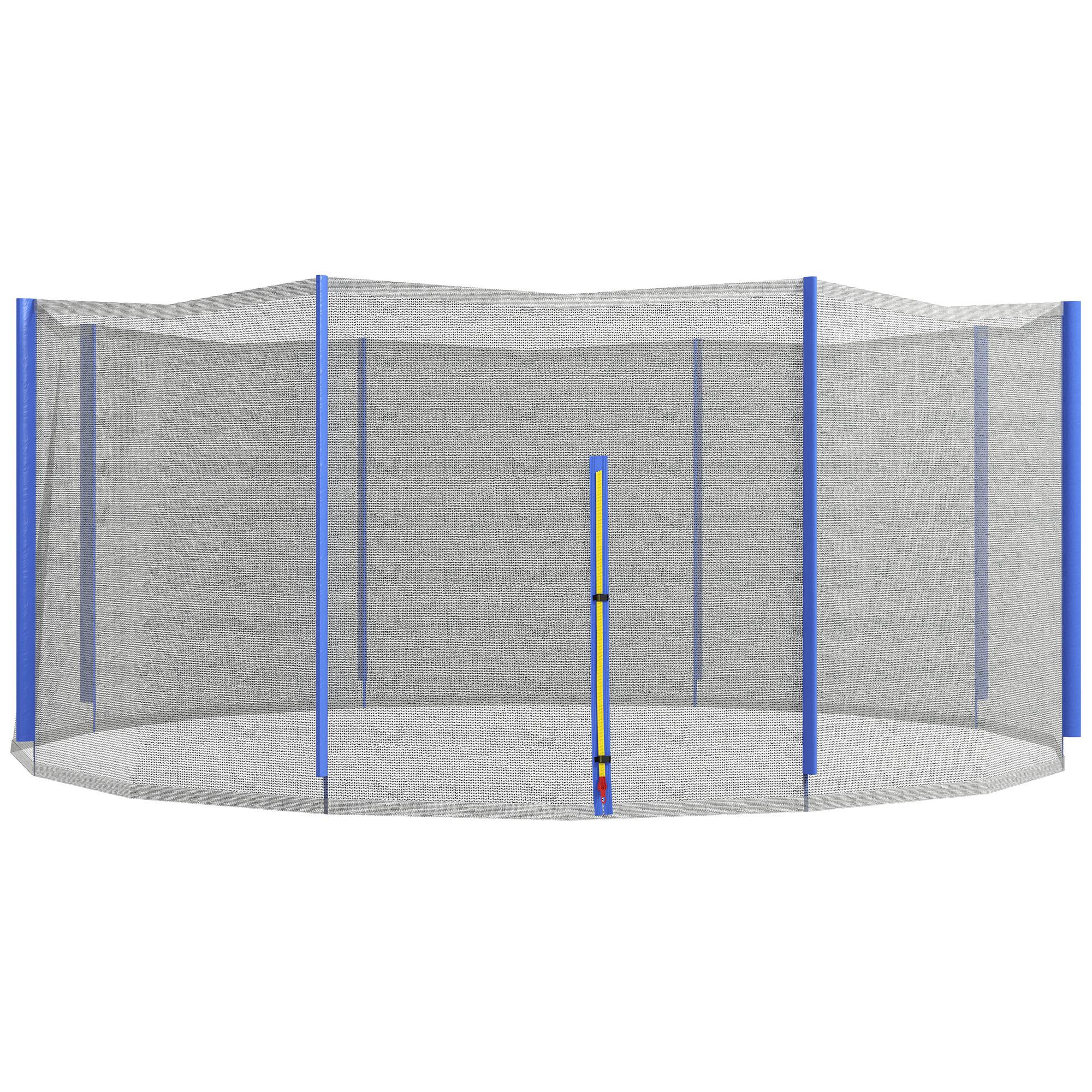 SPORTNOW Filet de Remplacement Trampoline Ø 366 cm 8 Poteaux Entrée Zippée Sécurité Aosom France