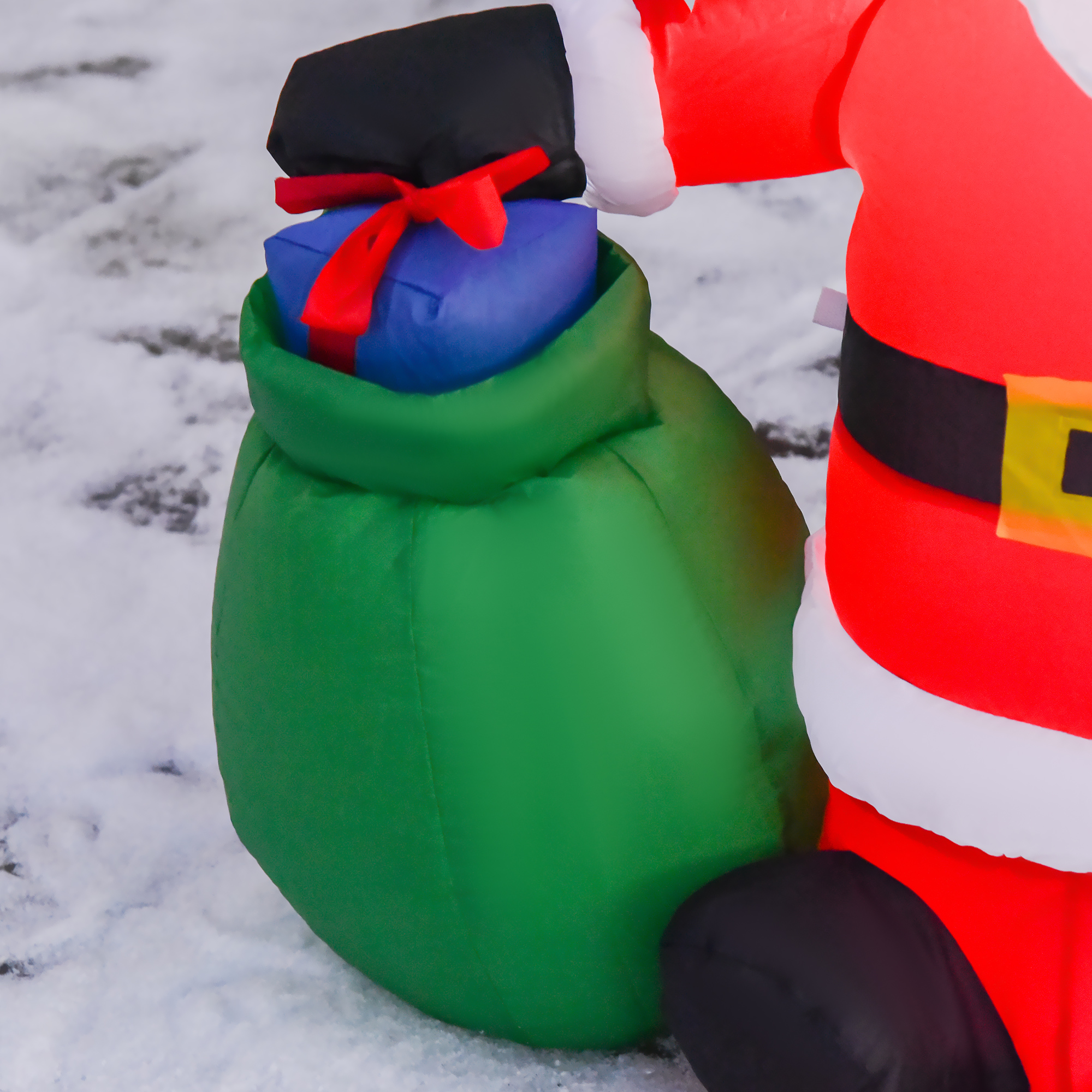 HOMCOM Inflatable Blow up Christmas Santa Claus 4ft LED Yard Holiday Decoration 8