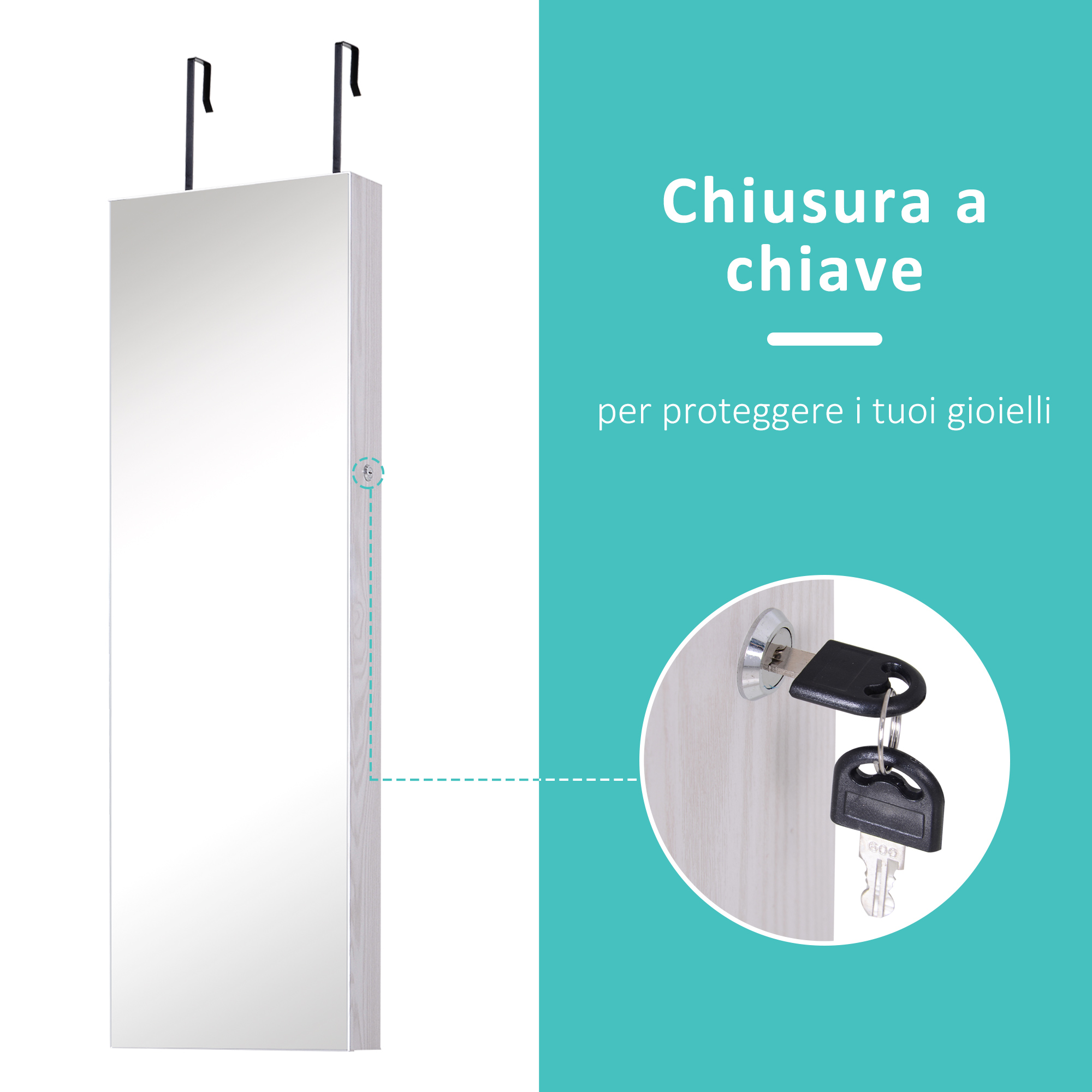 Portacollana In Microfibra 9x9x1,5 Cm – Bianco, Morbido E Antigraffio Per Gioielli