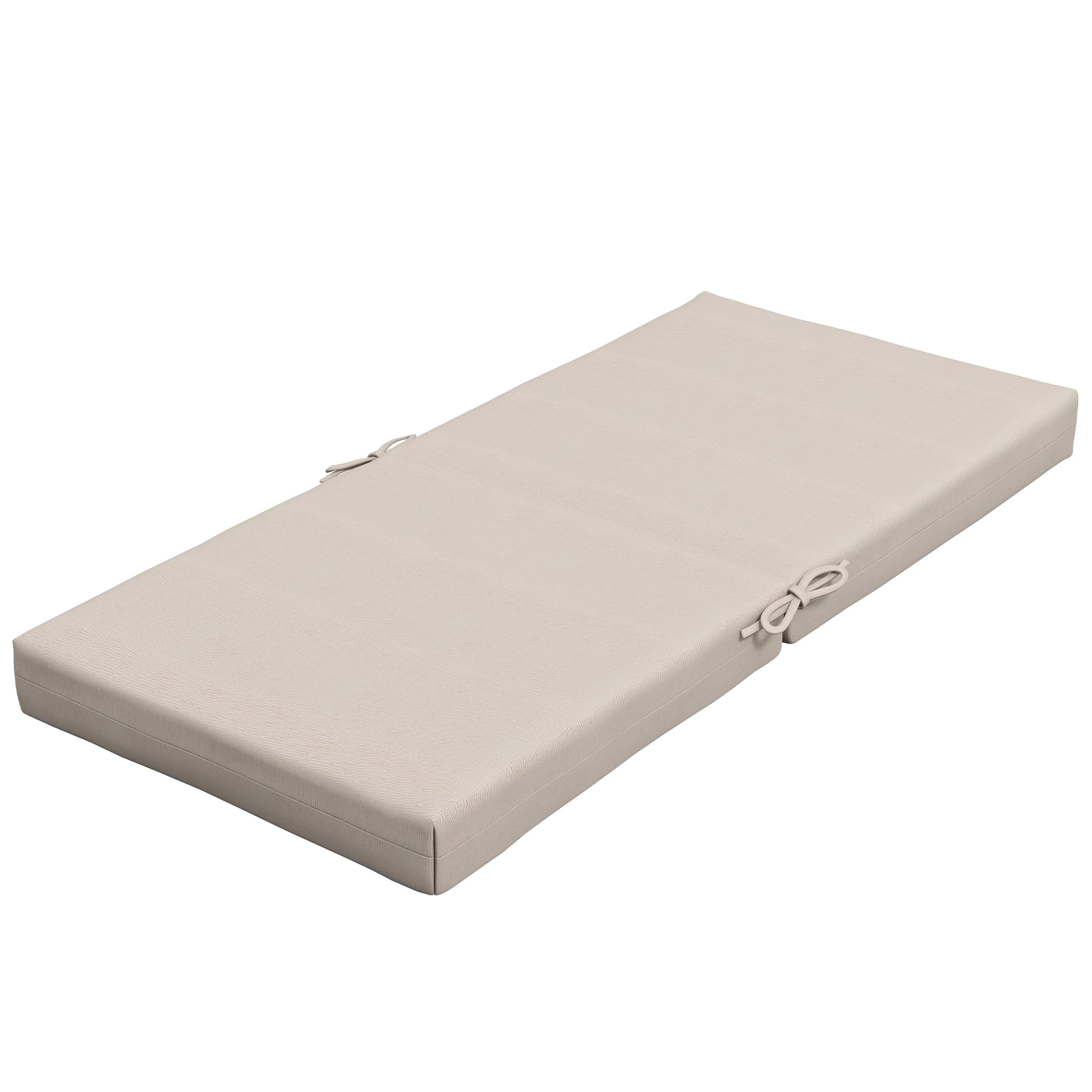 Outsunny Lot de 2 coussins d'extérieur pour fauteuil chaise à dossier avec attaches rembourrage 8 cm, dim. 112L x 51l cm, beige
