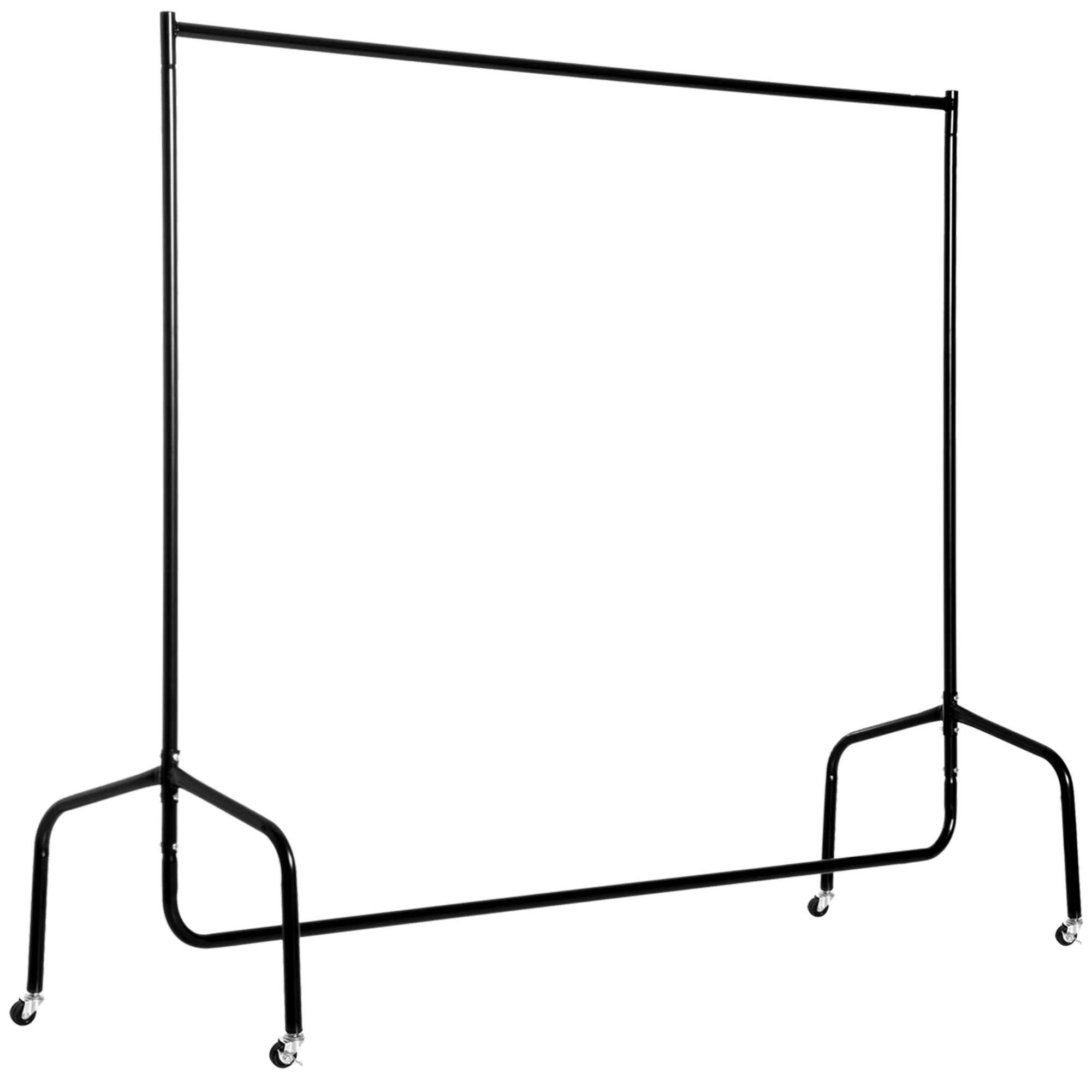 HOMCOM Perchero Colgador 150x60x170 cm Organizador Armarios con Ruedas Hierro Negro   Aosom España
