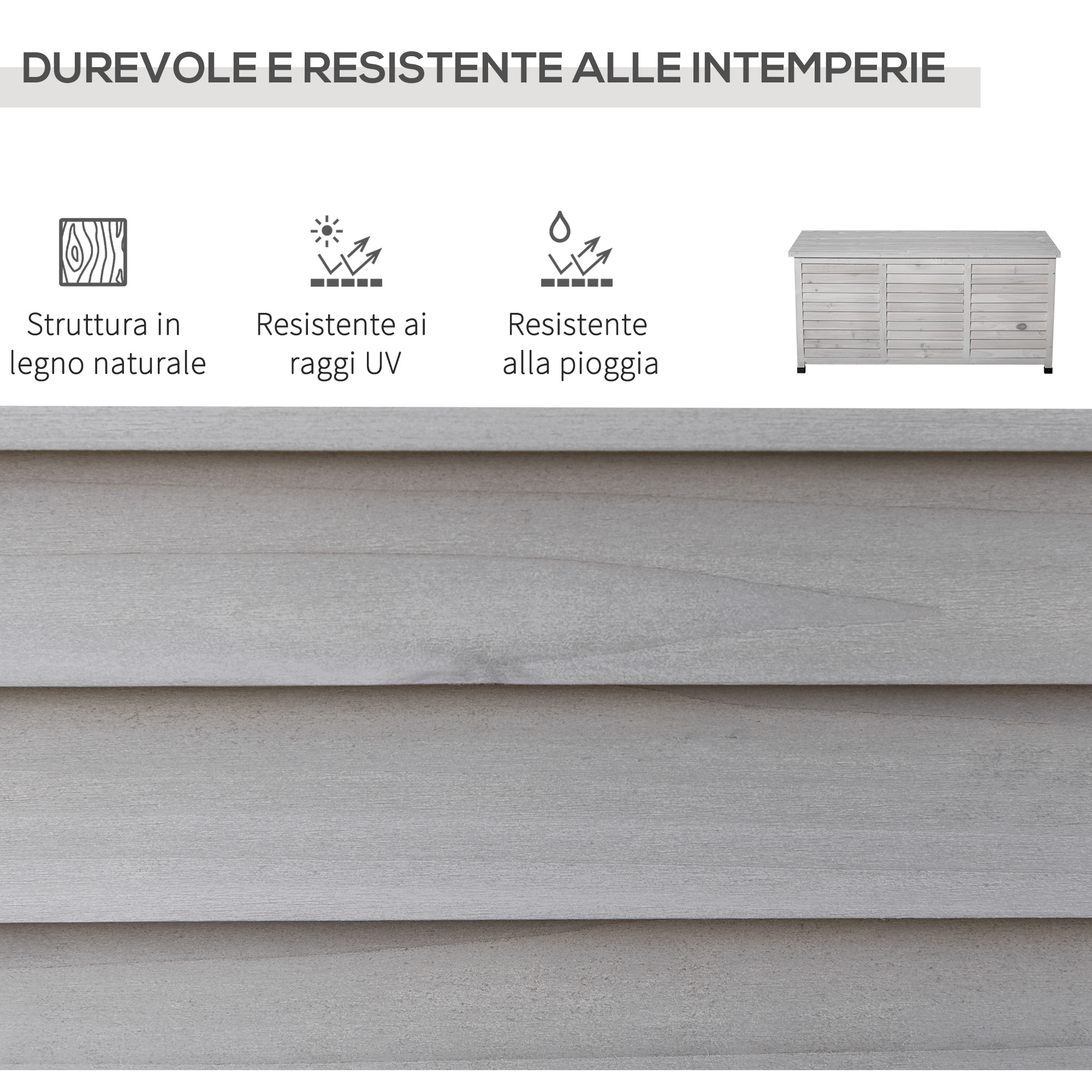 Cassapanca Portaoggetti Homgoday In Legno Compensato – Grigio Cemento, 84x42x46 Cm – Per Soggiorno, Camera, Come Tavolino