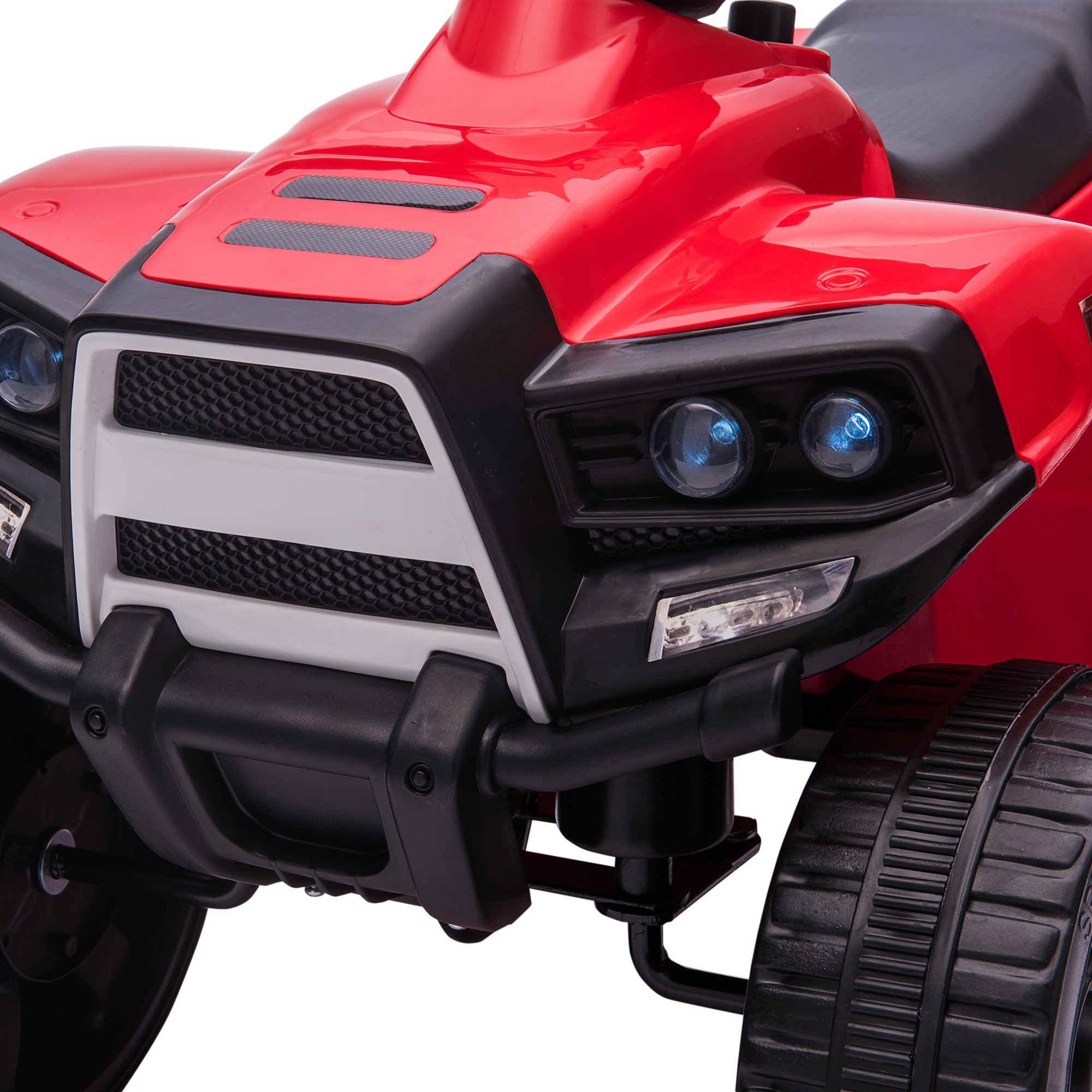 HOMCOM 6V Kids Electric Ride on Car, ATV Toy, Quad Bike with Headlights, Horn, for Toddlers 18-36 Months Red 8