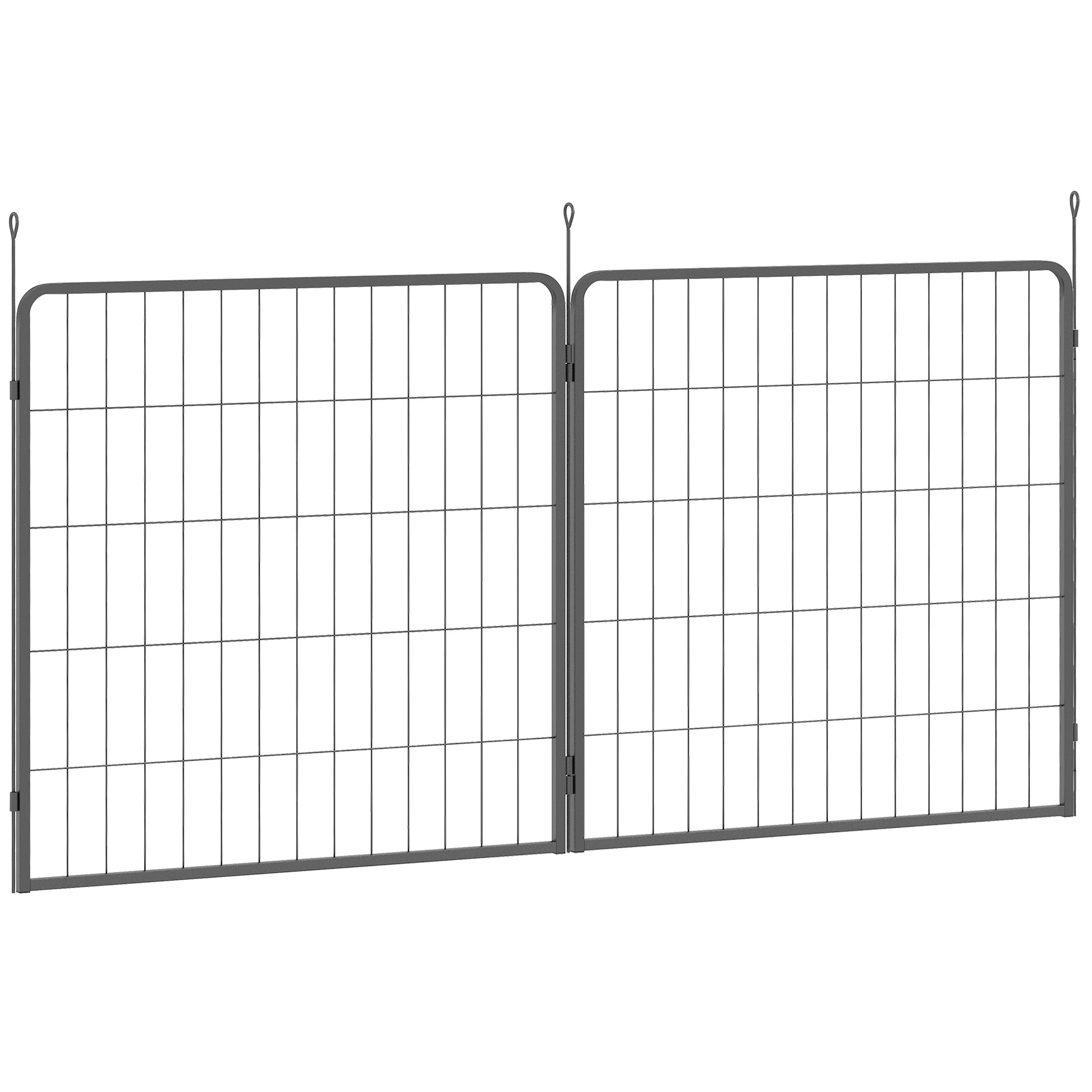 PawHut 2 Piece Dog Pen Expansion Pack for 60cm High Pet Playpen with 3 Stakes, for Small Dogs
