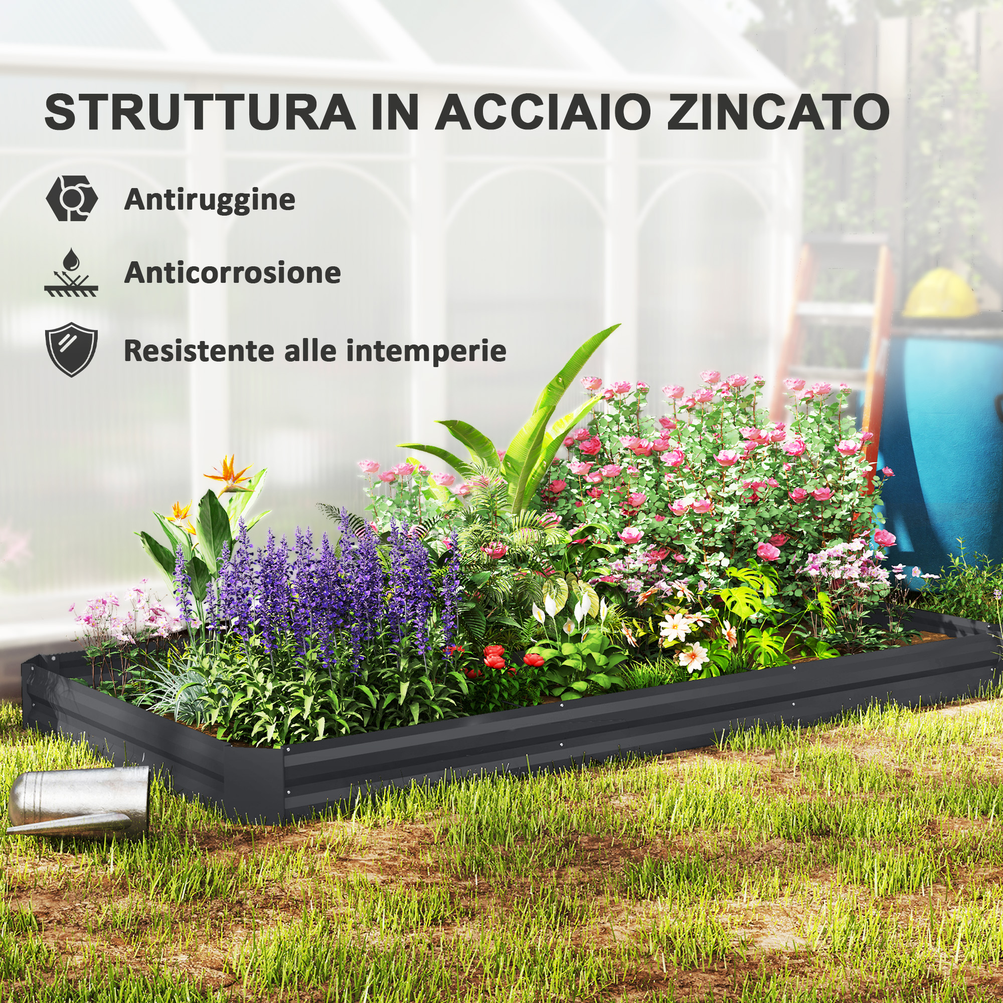 gabion kosár fedéllel horganyzott drótból 150 x 100 x 30 cm - Vivre