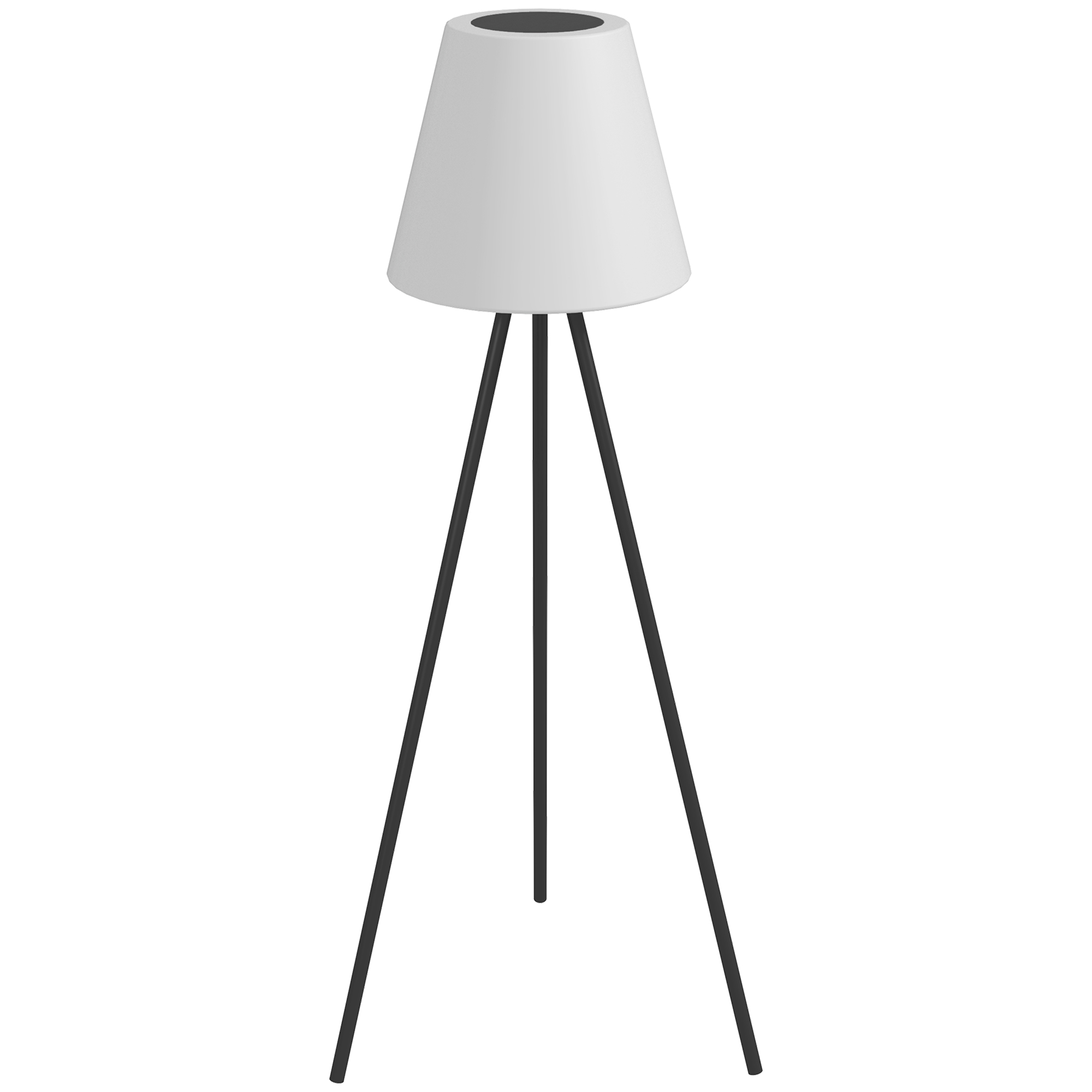 Lampadaire Solaire Extérieur Outsunny Résine Tressée - Éclairage LED Jardin Patio 46cm