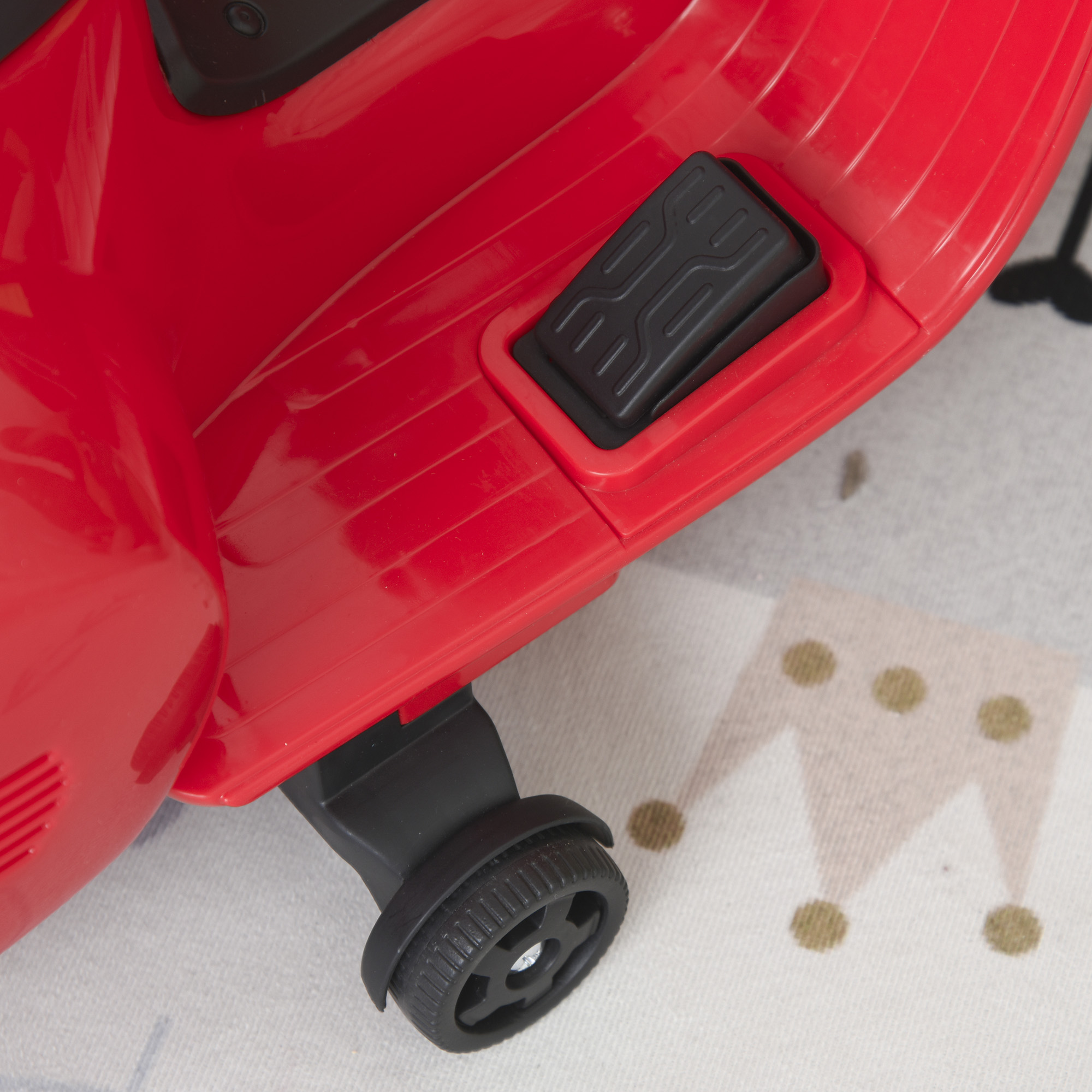Elektrimootorratas lastele VESPA 6V elektrimootorratas eemaldatavate abiratastega, esitulega, lastemootorratas signaaliga, 3km/h mootorratas lastele vanuses 1,5-3 aastat, punane