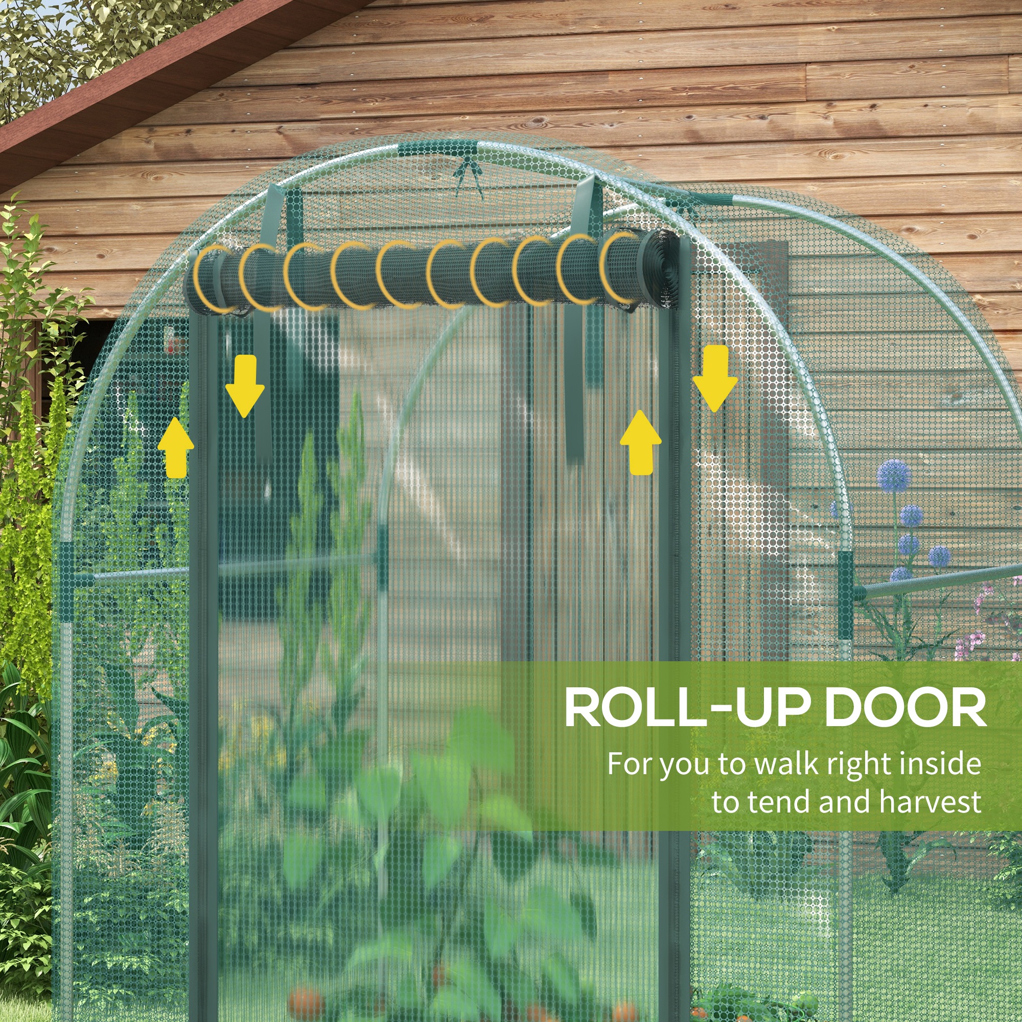 Outsunny 120 x 120cm Mini Polytunnel Greenhouse 6