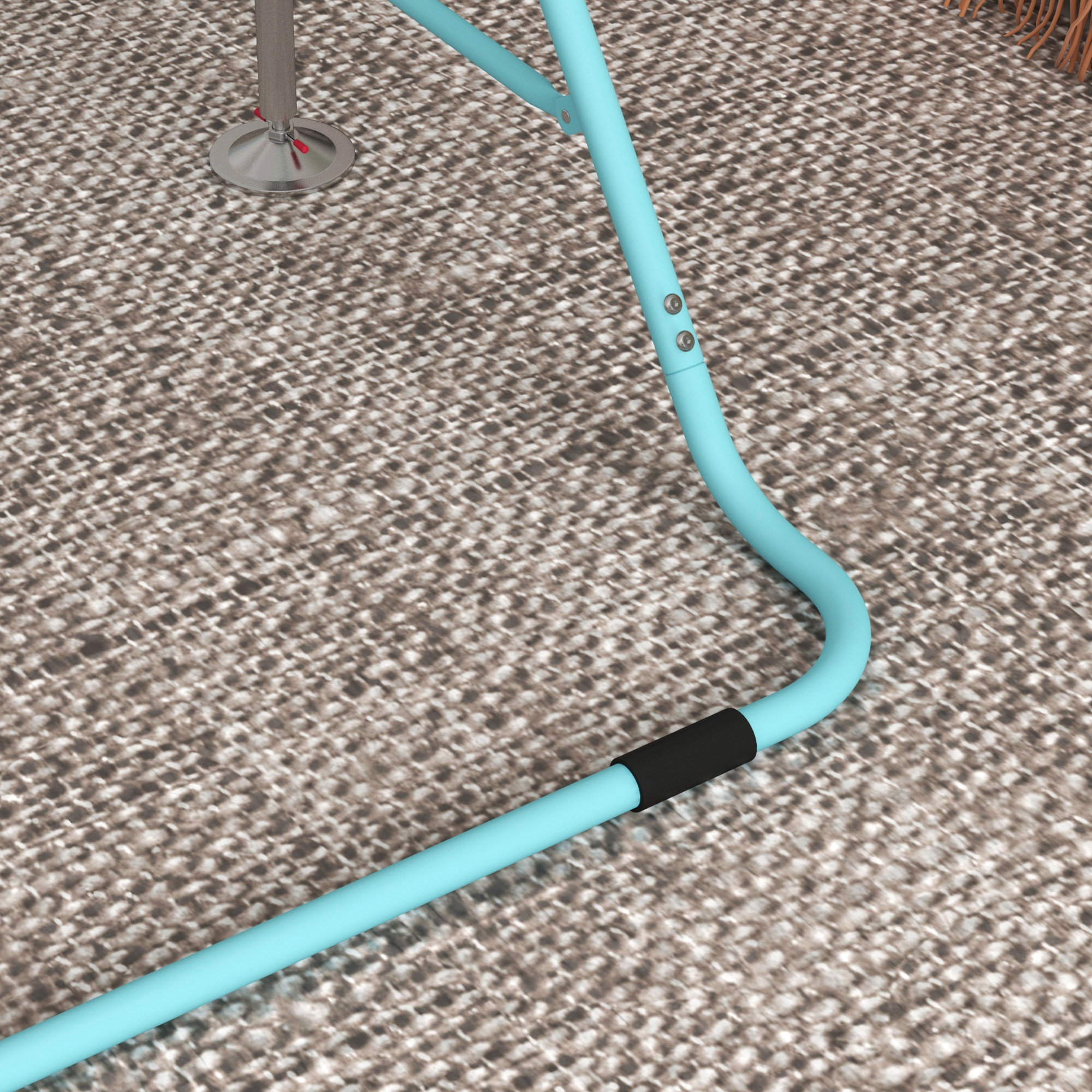 HOMCOM Kids Gymnastic Bar, with Adjustable Height, Foldable Horizontal Bars Light Blue 8
