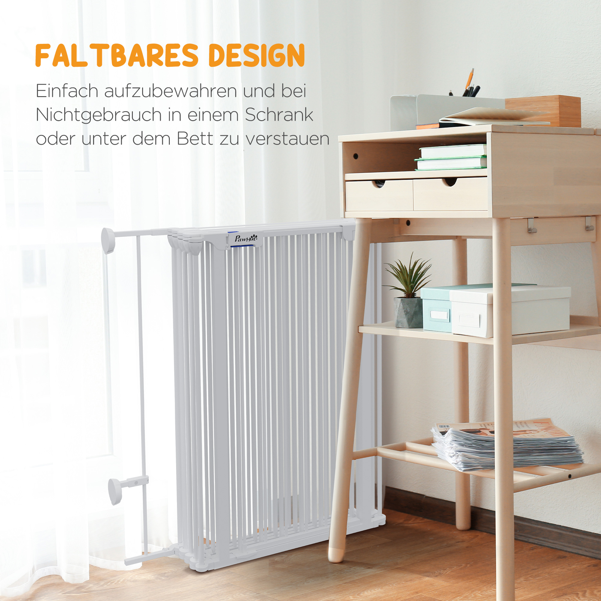 2-ühes kutsika mänguaedik ja turvavärav, 8 paneeli, lukustatav uks, terasest, 90 cm kõrge, valge