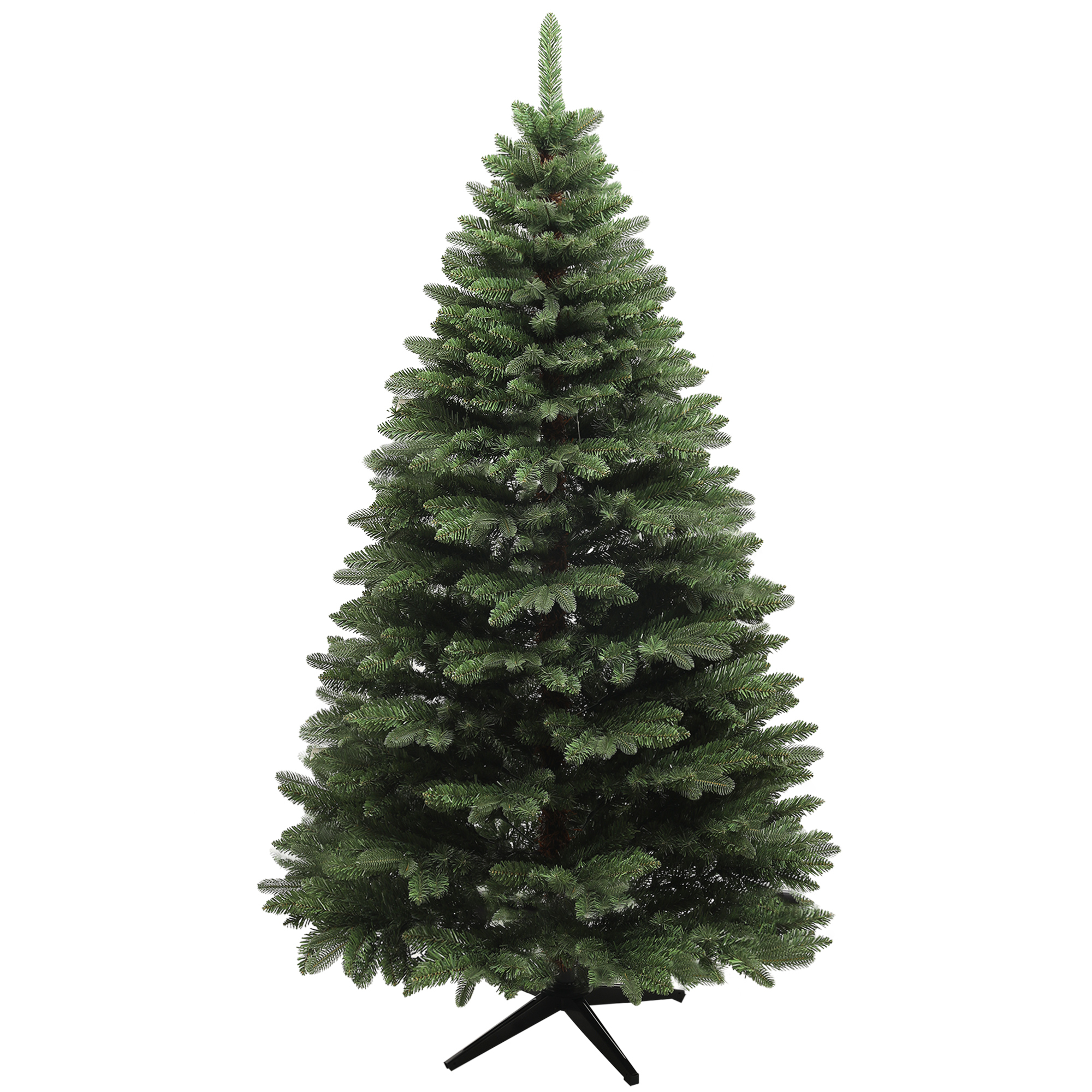 HOMCOM Albero di Natale in Plastica con 1050 Rami e Base Pieghevole in Acciaio, Ø120x180 cm, Verde