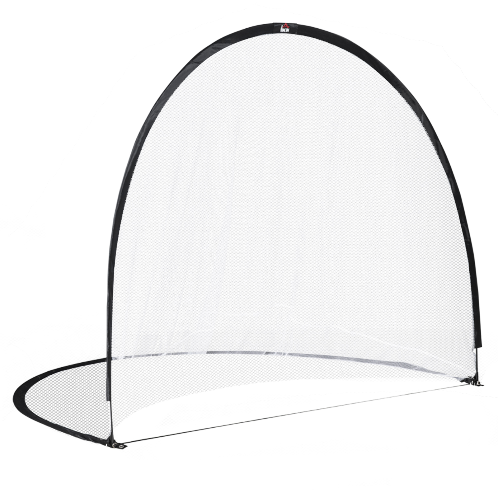 HOMCOM Cage de Football système Pop Up avec sac de transport et piquets de fixation dim. 247L x 203l x 201,5H cm noir et blanc