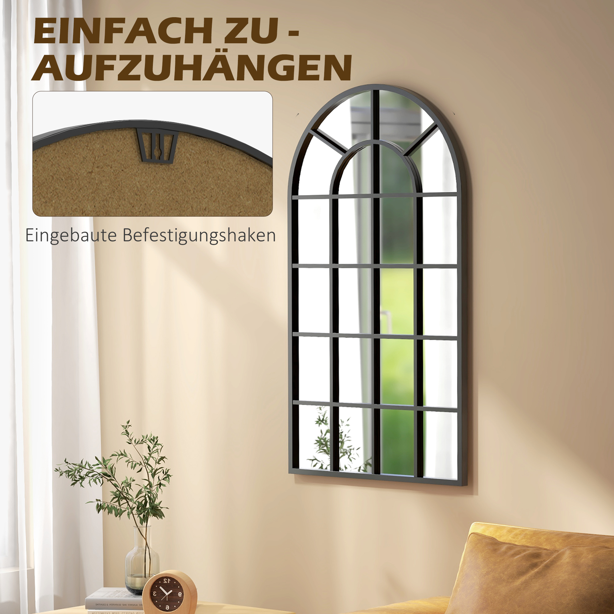 Verwunderlich Spiegel Fensteroptik Schwarz Fotos