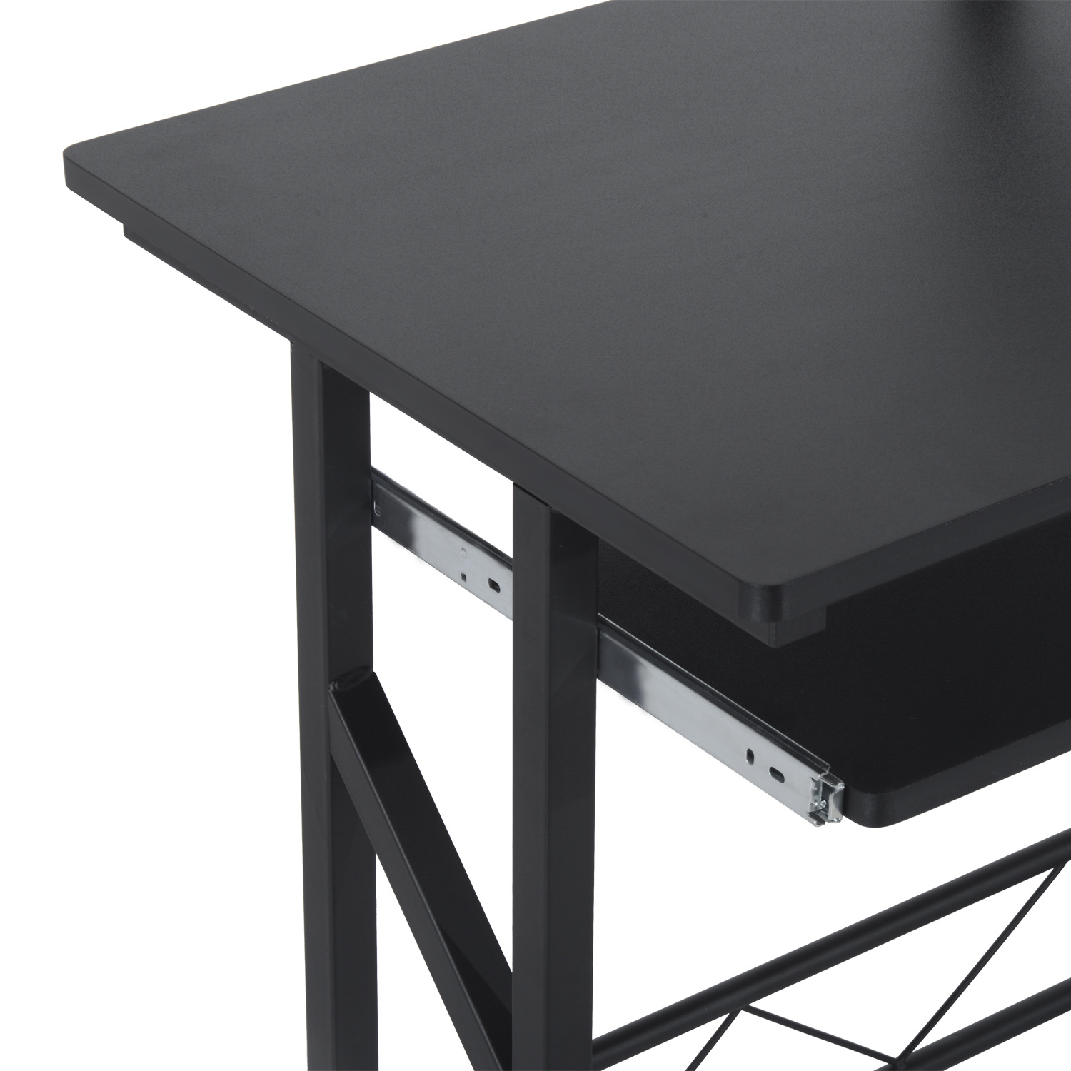 HOMCOM Schreibtisch Weiß – Schlanker Computertisch Mit Großer Arbeitsfläche Für Homeoffice & Studium