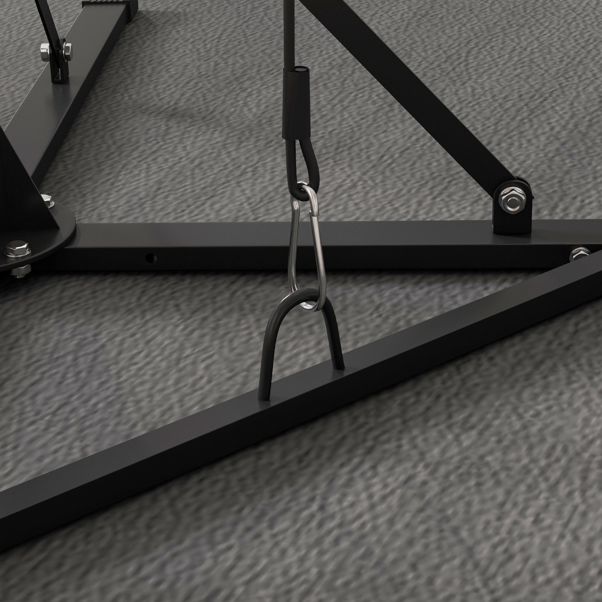 Supporto Da Boxe Pieghevole 68kg Struttura Pensile Regolabile In Altezza 182cm - 230cm Attrezzatura Per Arti Marziali Boxe Base A Triangolo Stabile Supporto Per Piastra Di Peso In Acciaio Resistente