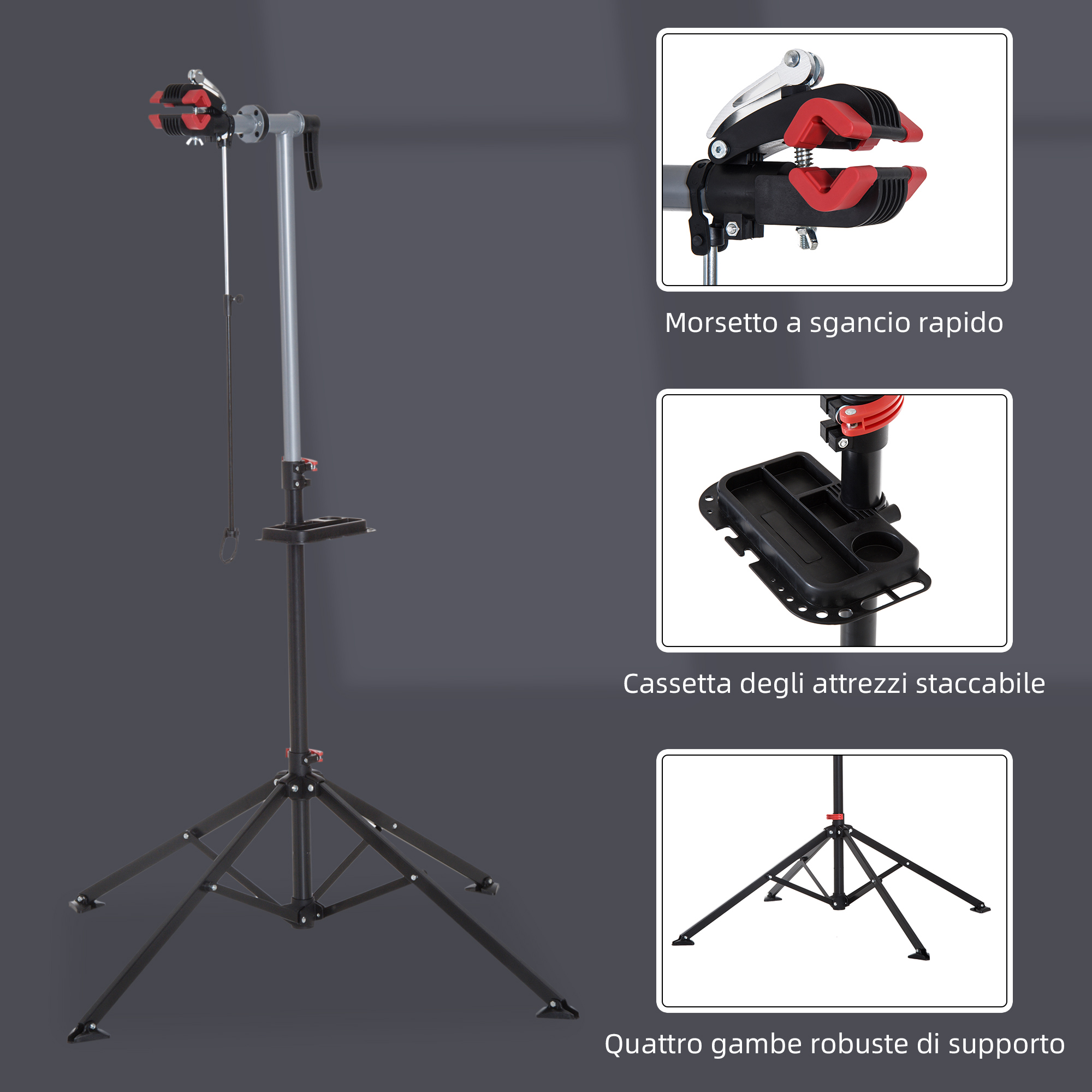 Cavalletto Da Officina HOMCOM 3 Tonnellate A Coppia, 2 Pezzi, 13 Altezze Regolabili Da 385 A 600 Mm, Per Auto E Garage – Blu