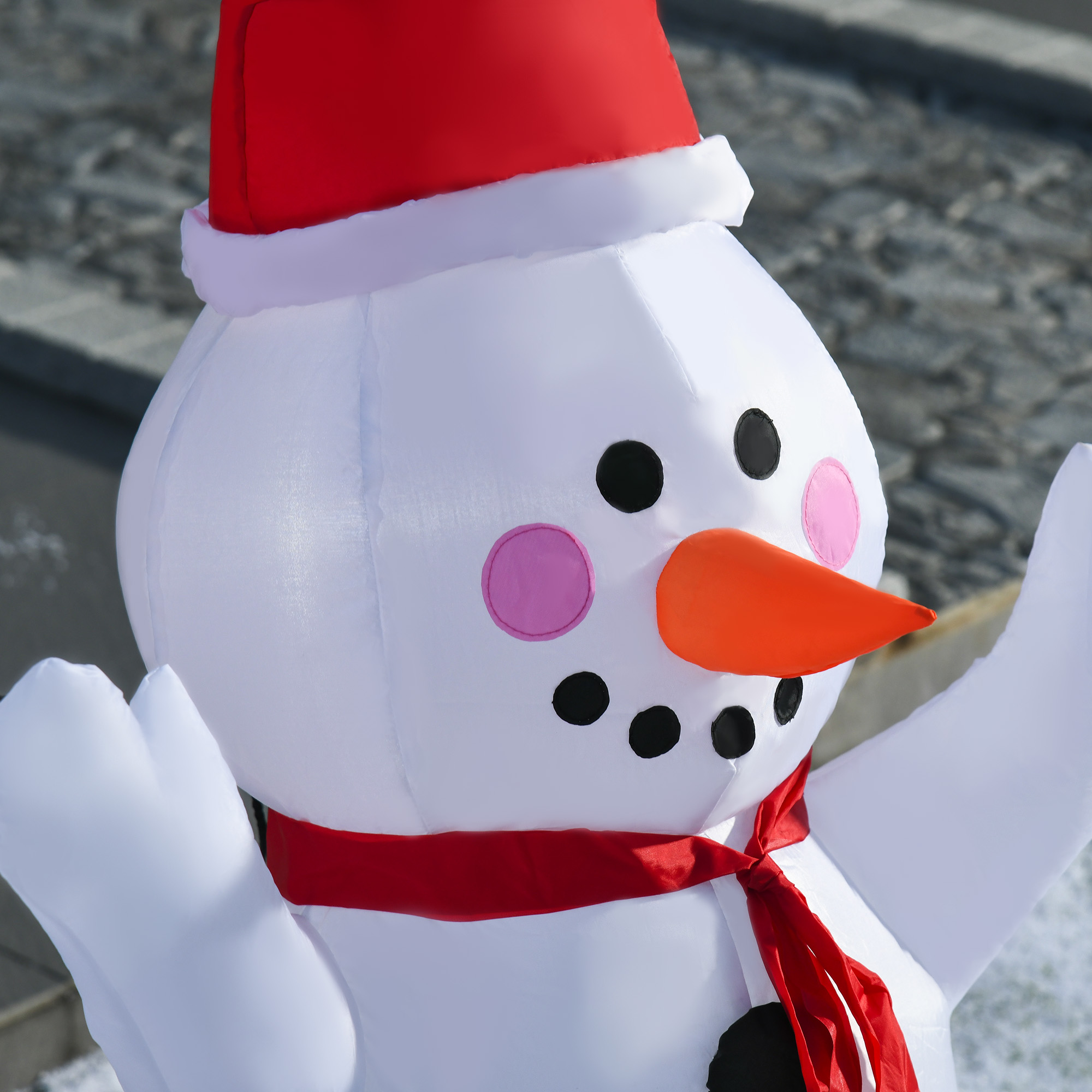 POPOYU Cappello Gonfiabile A Forma Di Pupazzo Di Neve Per Natale, Gioco Con 4 Anelli, Per Bambini E Adulti, Festa In Casa E All'Aperto