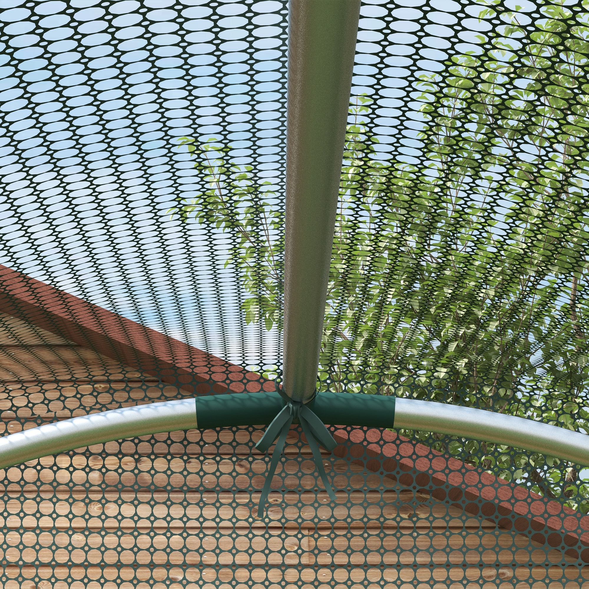 Outsunny 120 x 120cm Mini Polytunnel Greenhouse 9