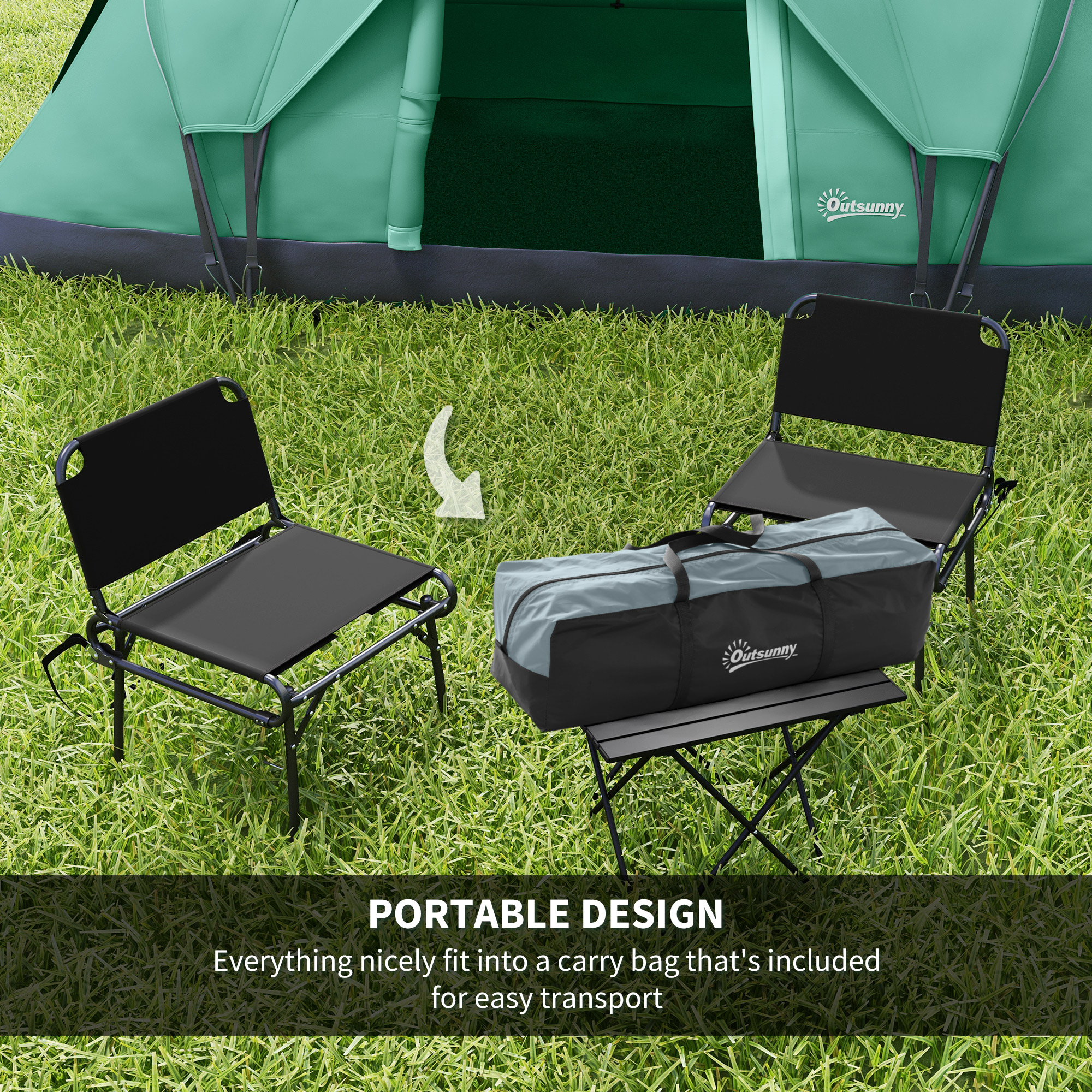 Outsunny 5-6 Man Dome Camping Tent Dark Green 6