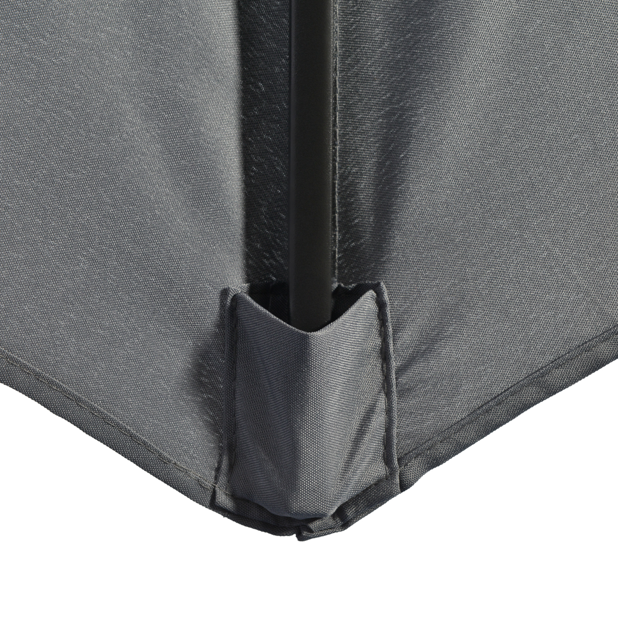 Outsunny Garden 3(m) Parasol Umbrella, Outdoor Market Table Umbrella Sun Shade Canopy with 8 Ribs, Easy Push to Open, Grey 9