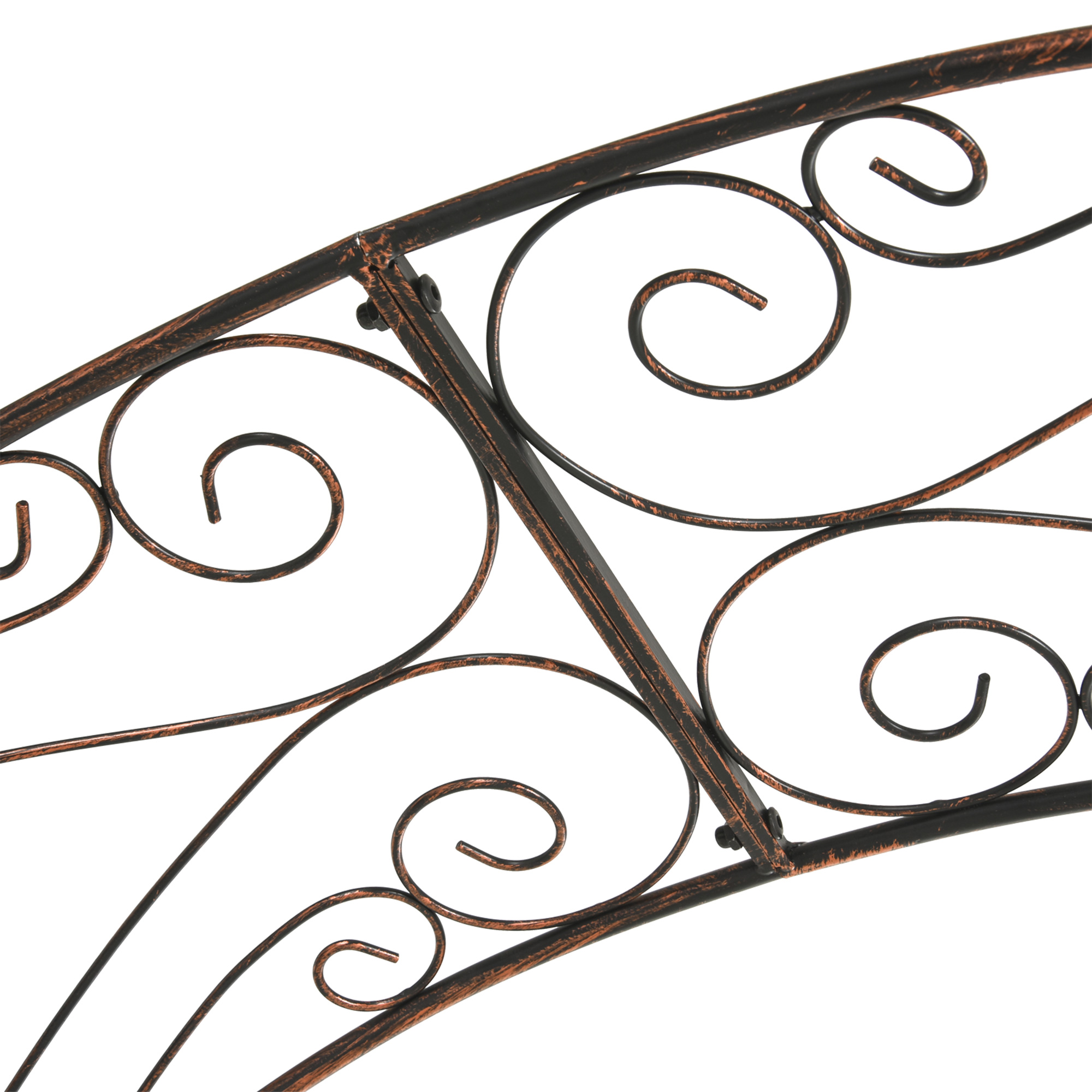 Outsunny Metal Garden Arch Trellis, Decorative Arbour Archway for Walkway Path Ceremony Wedding Party, 120 x 30 x 226cm 8