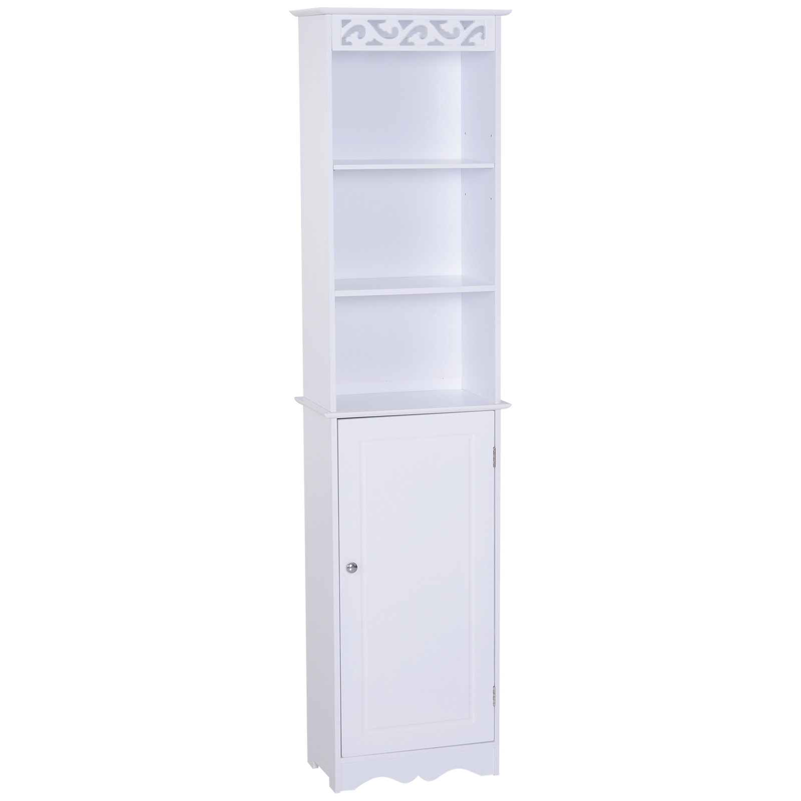 Homcom Meuble Colonne de Salle de Bain Armoire Toilette Haute 1 Placard Porte 5 Étagères Design Moderne MDF 40 x 23 x 160 cm Blanc Homcom Meuble Colonne de Salle de Bain Armoire Toilette Haute 1 Placard Porte 5 Étagères Design Moderne MDF 40 x 23 x 160 cm Blanc