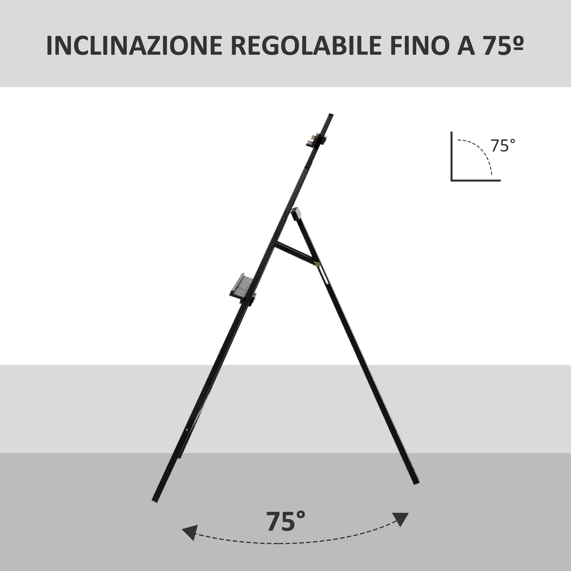 Relaxdays Cavalletto Pittura Portatile, Valigetta per Adulti con