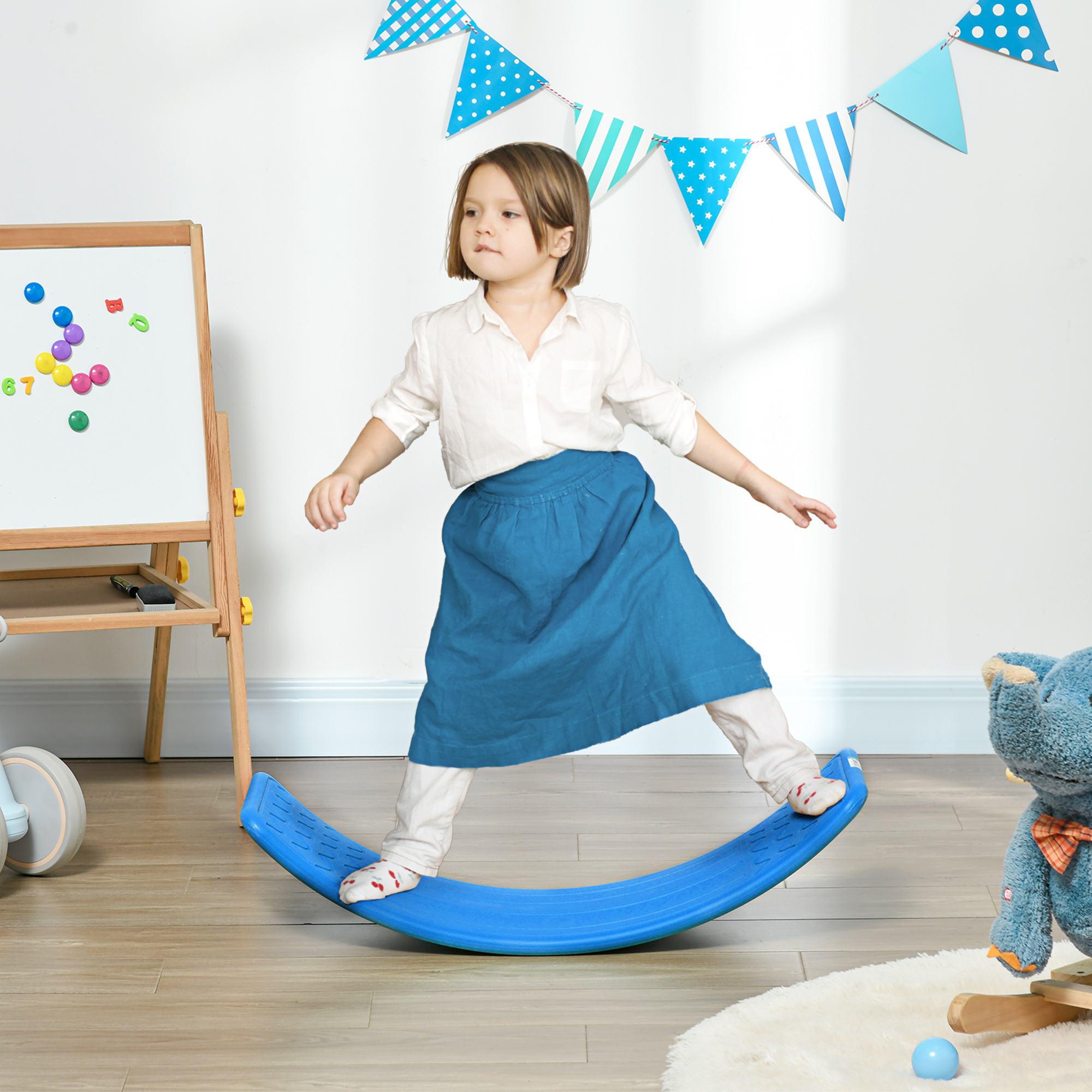 ZONEKIZ Balance Board, Kids Wobble board, for Ages 3-6 Years Dark Blue 2